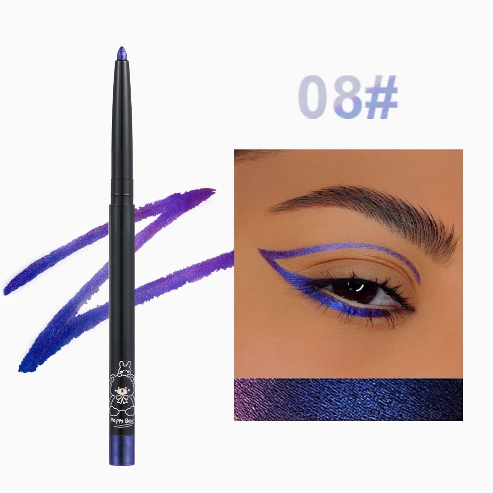 Vawolecy Chameleon Metallic Eyeshadow & Eyeliner Gel Pencil, 24H Long-Lasting Waterproof Shifting Colors Glitter Eye Makeup - Image 2