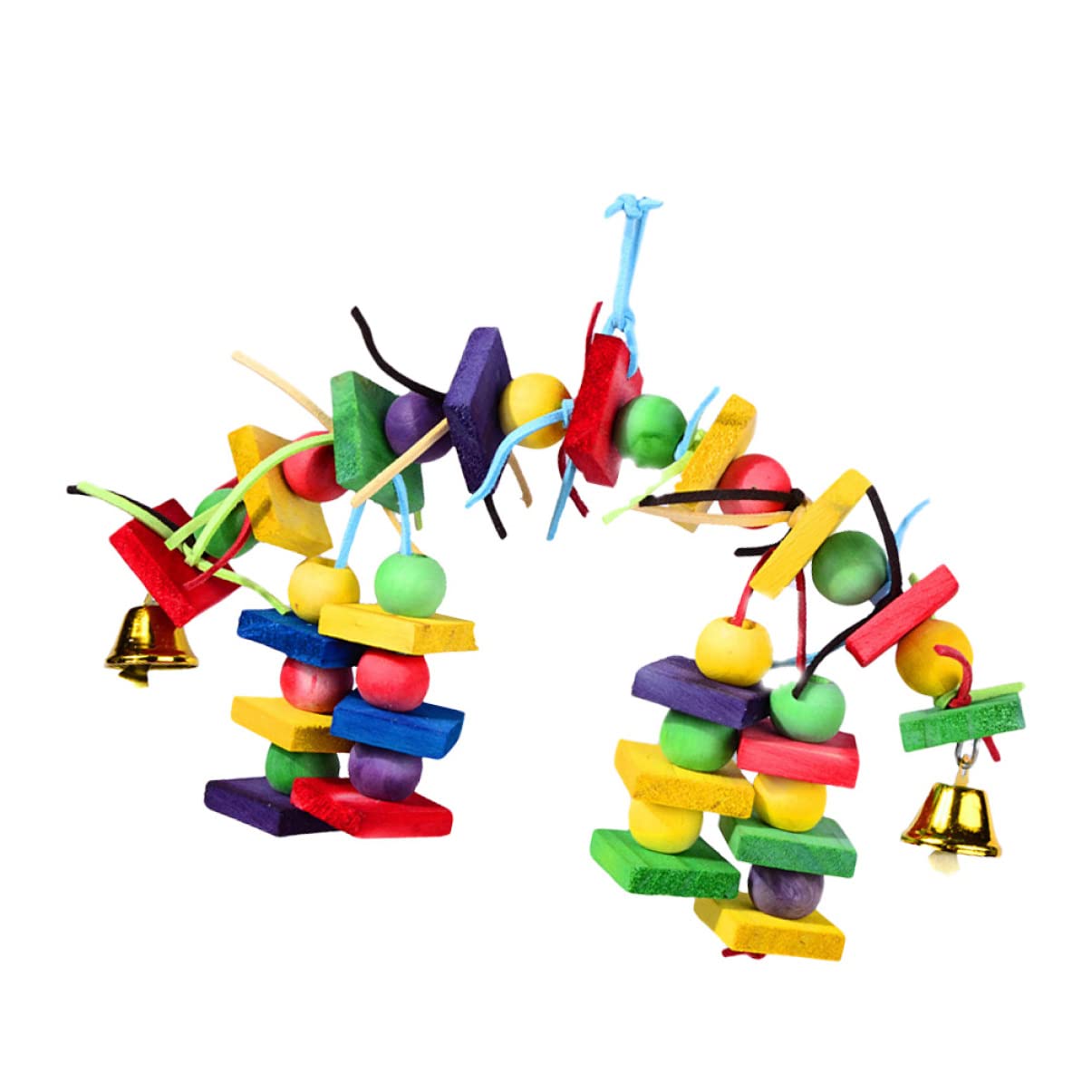 POPETPOP 3pièces Jouet à Mordre Bois pour Oiseaux Jouet Coloré pour Perroquets Et Oiseaux à Mâcher Accessoire De Jeu pour Animaux De Compagnie