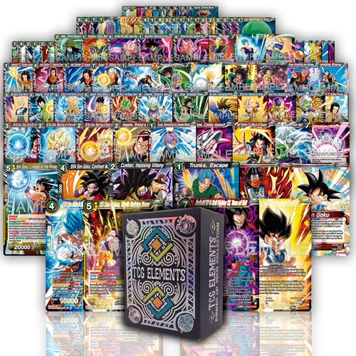 Dragon Ball Super Masters Starter Bundle | 100x Authentic Cards | 90x C/UC | 8X Foils | 2X SR/ALT | TCG Elements Deck Box Compatible with Cards