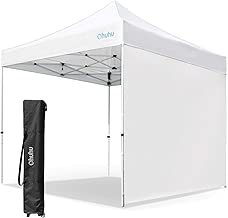 Ohuhu EZ Pop-Up Canopy Tent with Sidewall, 10 X 10 FT Sturdy Commercial Instant Shelter with Removal Side Wall for More Shade, 4 Adjustable Height & Wheeled Carrying Bag, White - coolthings.us