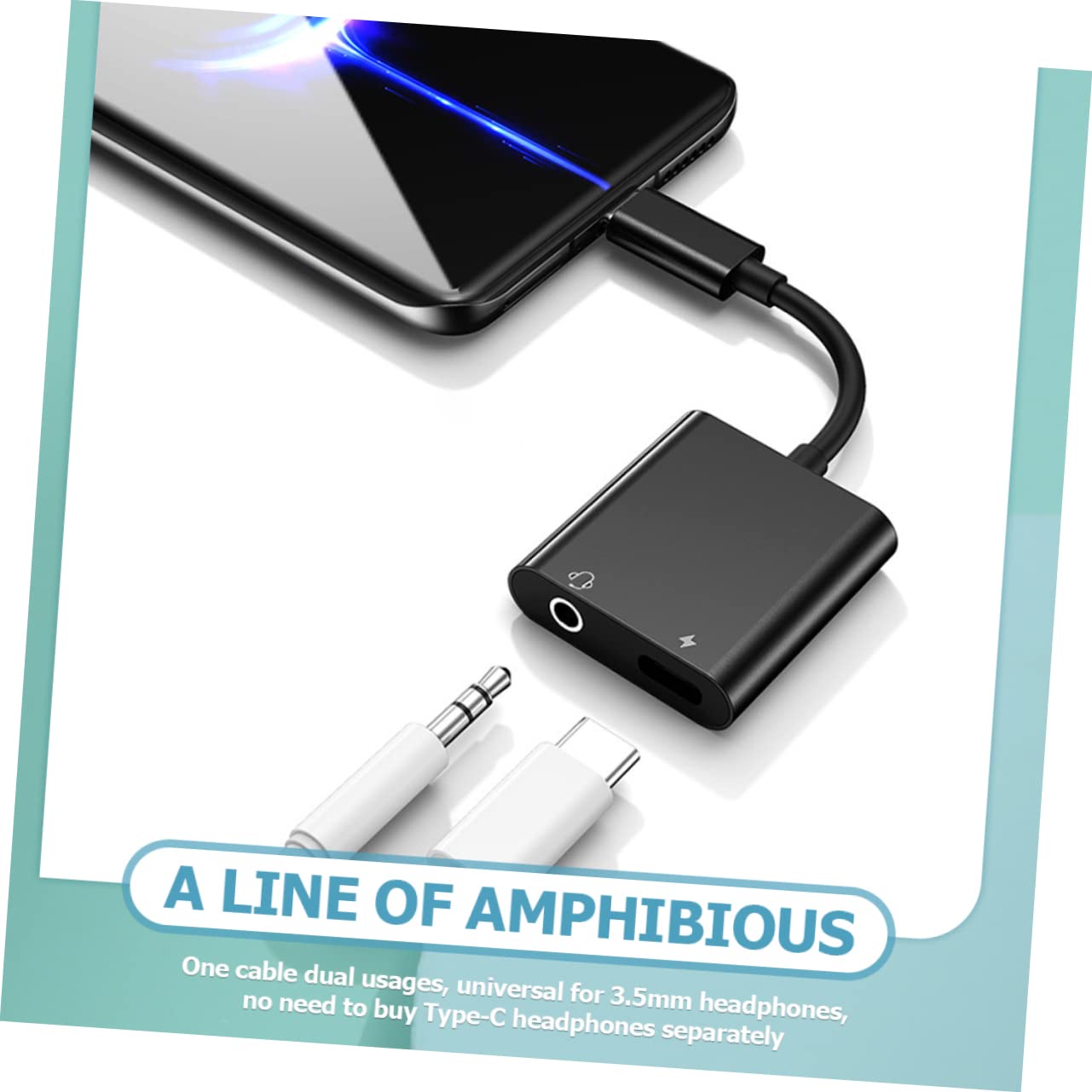 Mobestech 3pezzi Adattatore Usb c Per Cuffie e Caricatore Splitter Audio Per Dispositivi Tipo c Design Compatto e Leggero Trasmissione Audio Chiara Compatibile Con Computer e Smartphone