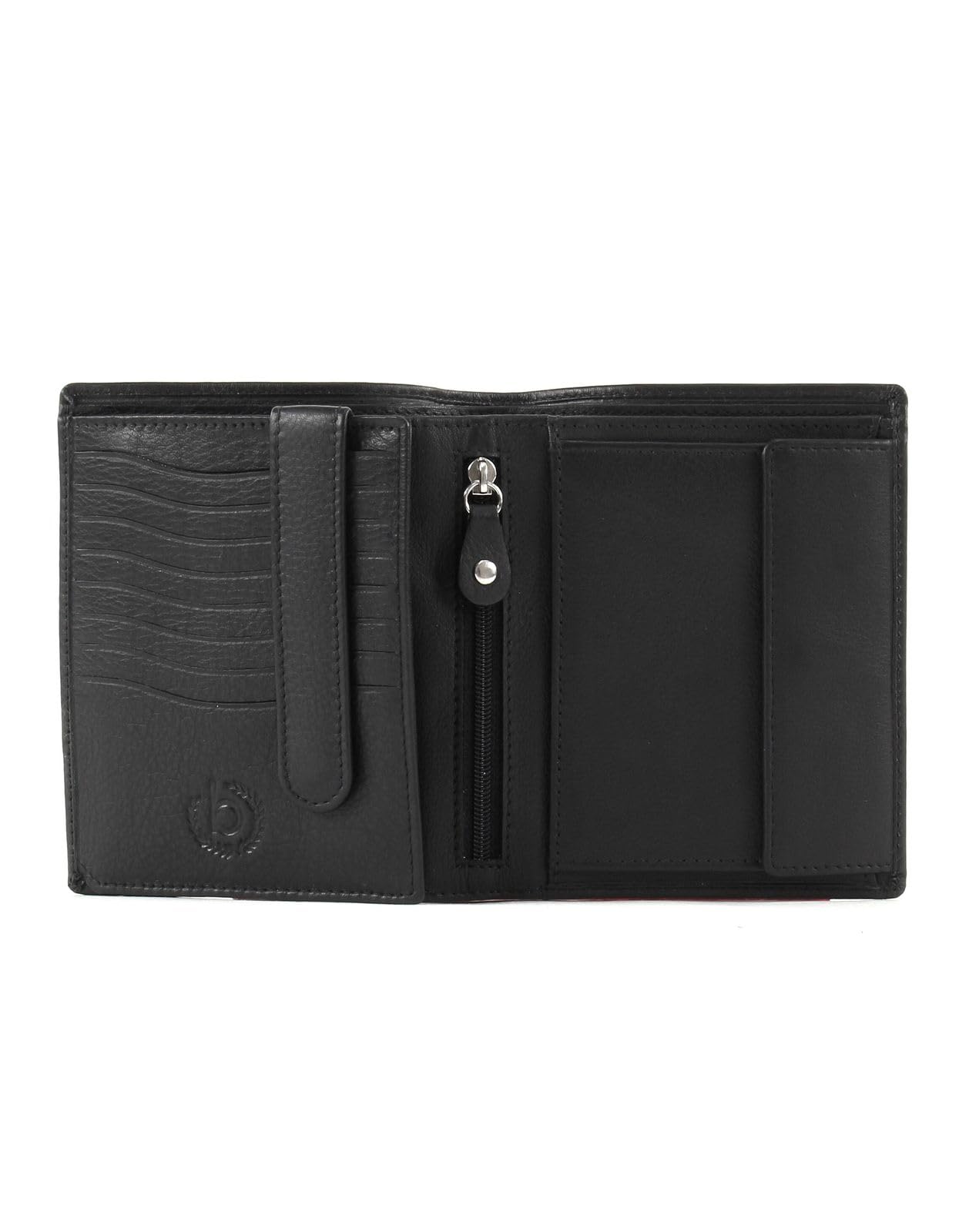bugatti Vertice Leder Herren Portemonnaie, Wallet Geldbörse, Schwarz