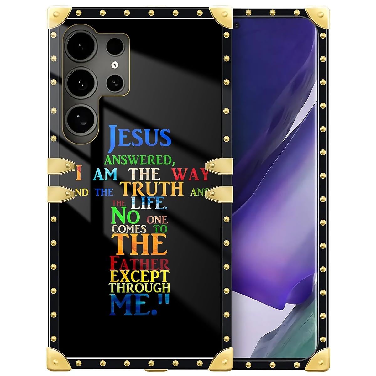 TAMEFOX Compatible with Samsung Galaxy S25 Ultra Case,Christ Bible Cross Jesus Graphic Exquisite Patterns Soft TPU Shockproof Protective Phone Case