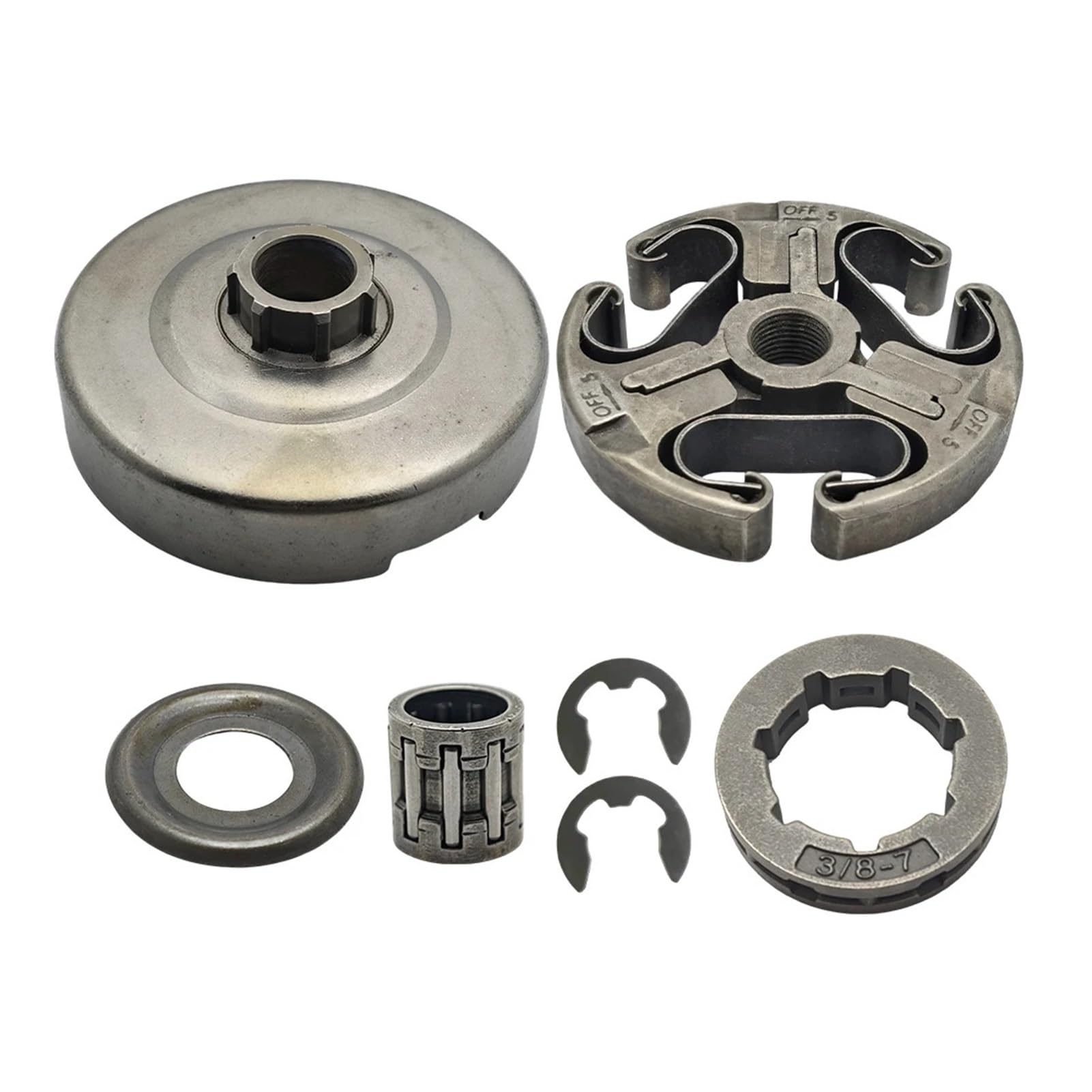 For hus-qvarna 365 372 XP 372XP 371 362 Chainsaw Parts 3/8" Pitch 7 Tooth Clutch Drum Sprocket Rim Washer Bearing Kit