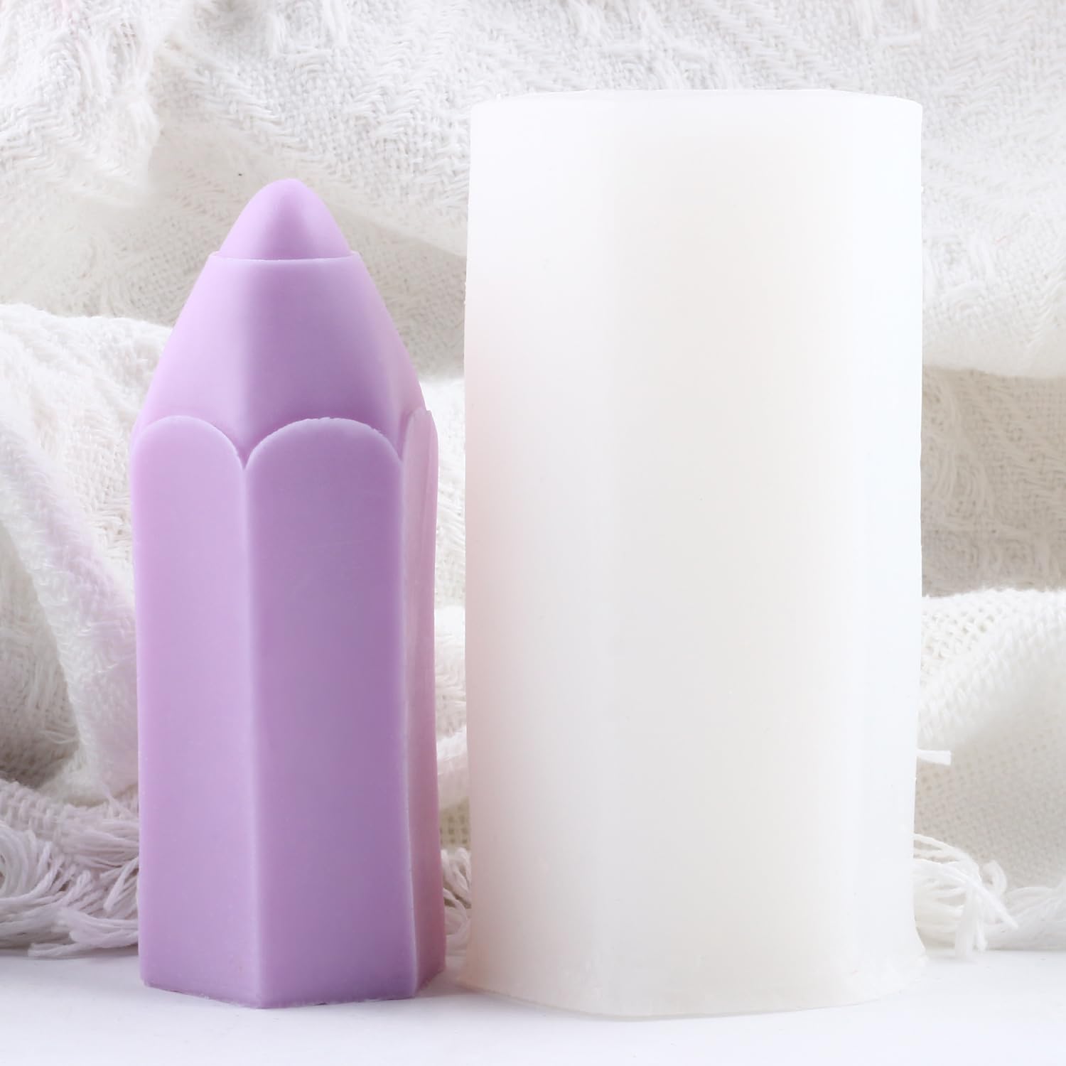 XIAOSHUI Pencil Candle Mold Crayon Candle Molds Pencil Resin Casting Mold for Candle Making Candle Home Decorate Aromatherapy Candles Gypsum Clay Craft - Image 4