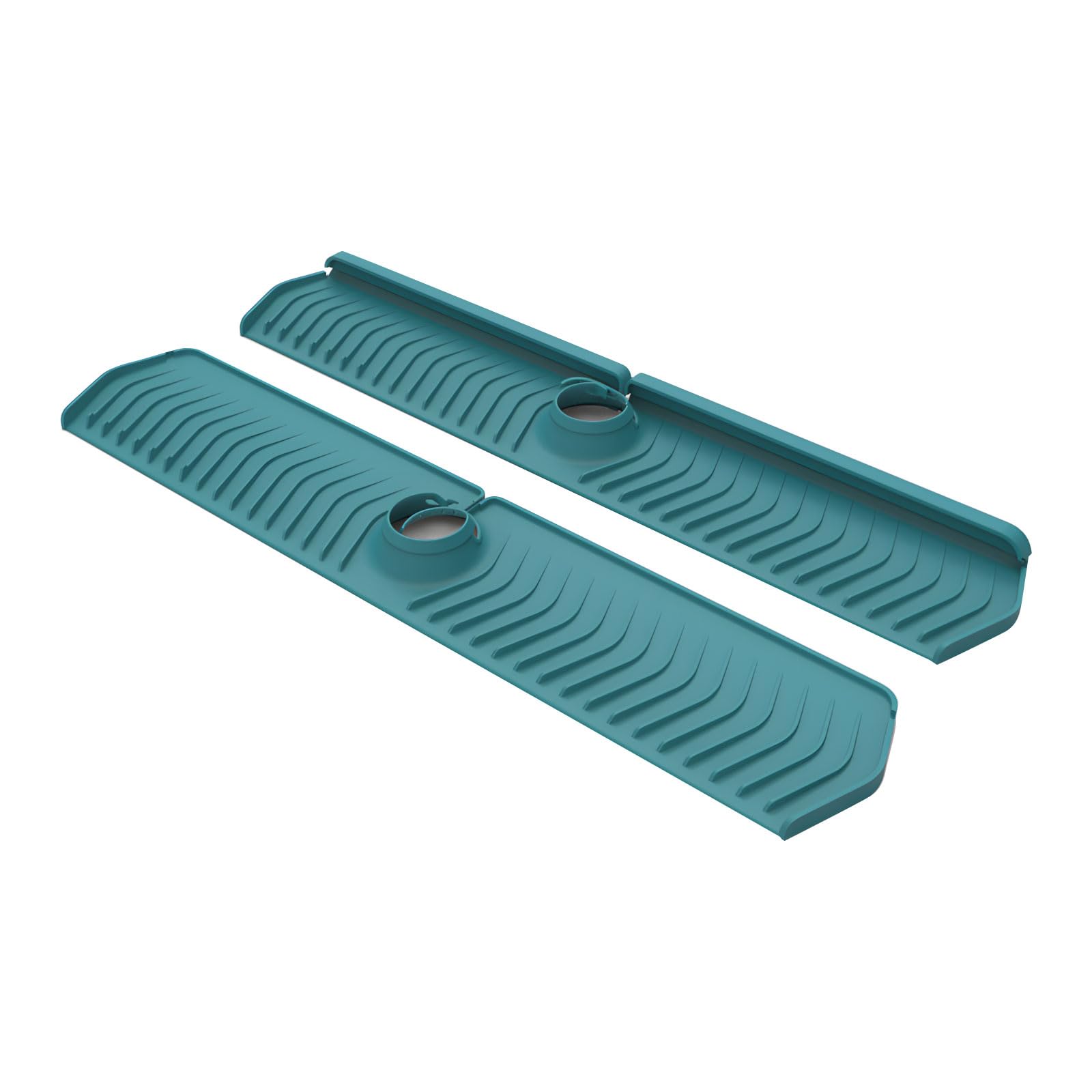 Limtula Kitchen Faucet Splash Protector 76cm Wide Silicone Drip Mat Built in Drain Design Keeps Dry and Neat Countertops Anti Sink Mat