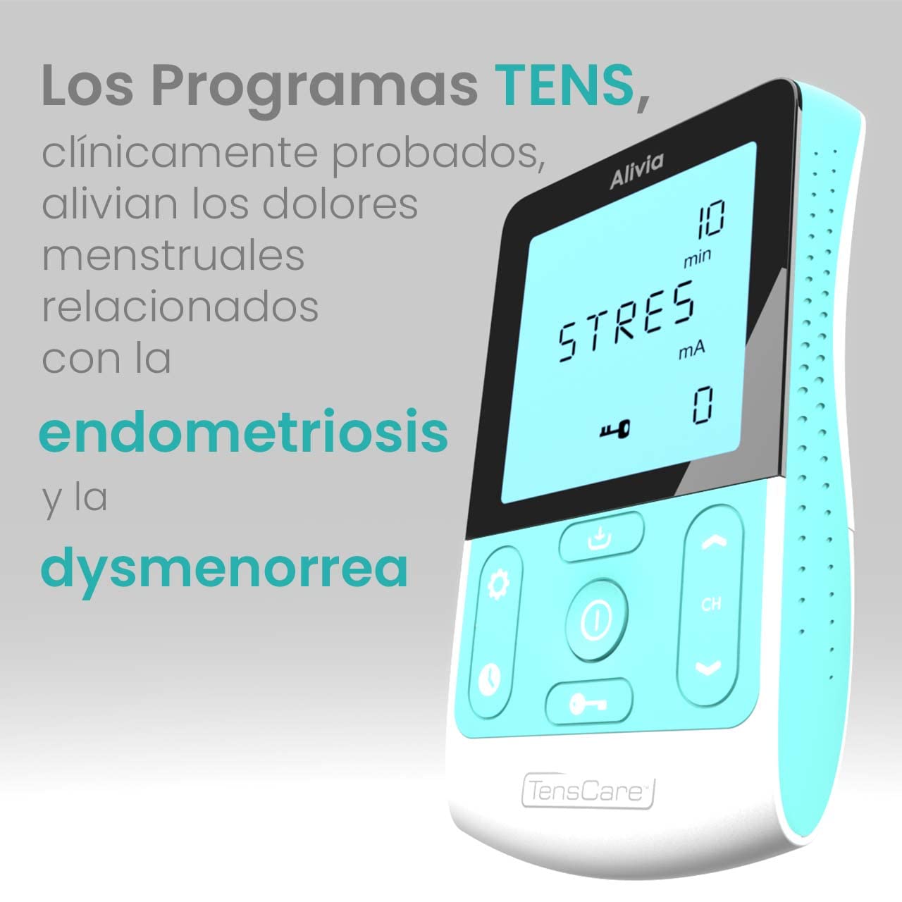 TensCare Alivia. Ejercitador de Suelo Pélvico con Programas EMS Clínicamente Probados. Dispositivo para Combatir la Incontinencia y Aliviar el Dolor Menstrual, Endometriosis y Dismenorrea