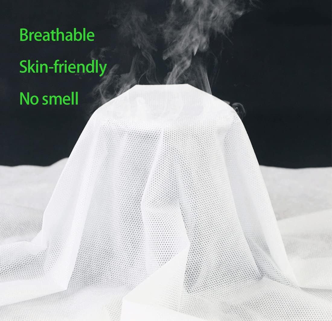 Hoja de mesa de masaje desechable, 100 sábanas de masaje desechables impermeables, fundas de cama desechables para spa, cera de pestañas, salón de tatuajes, tela no tejida, 71 x 31 pulgadas,