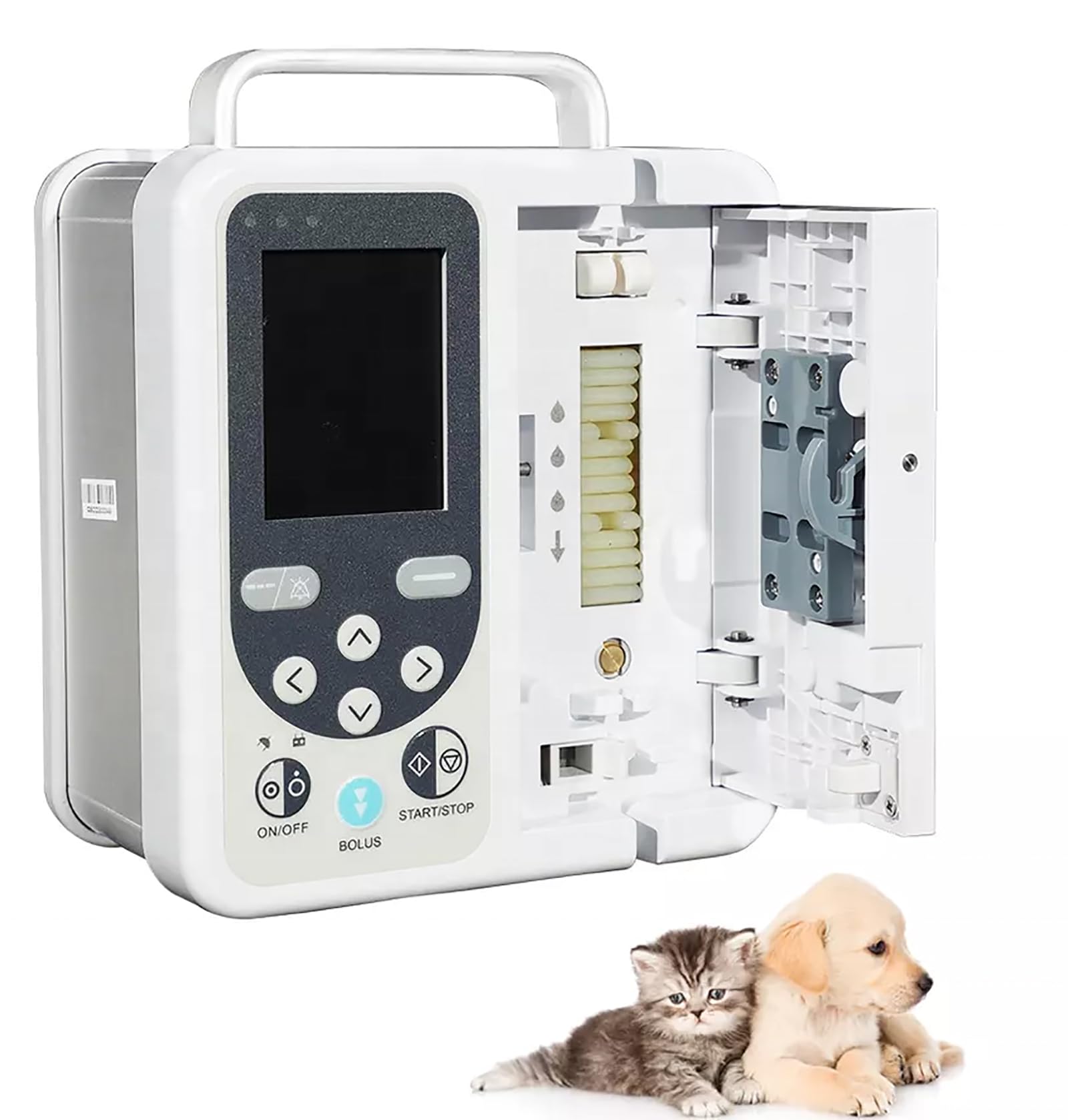 Bomba De Infusión Volumétrica, Microbomba De Infusión Veterinaria, Velocidad De Infusión Ajustable, Pantalla LCD a Color, Alta Precisión Inteligente, Adecuada para Hospitales Y Clínicas De Mascotas