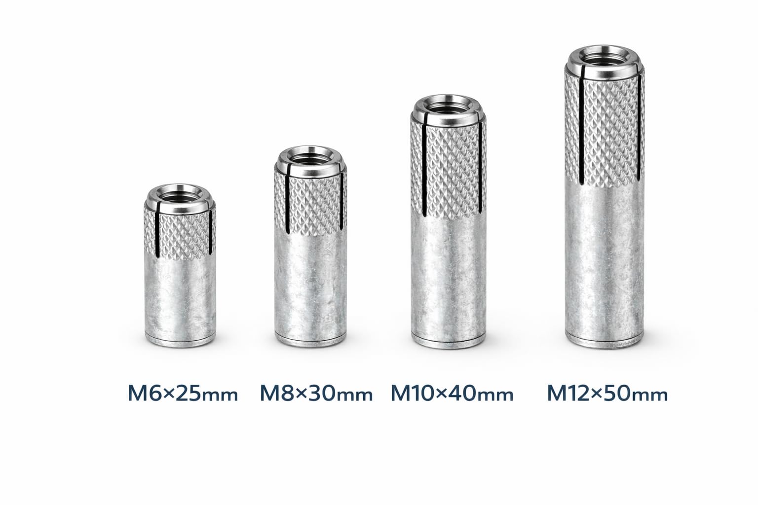 SYLIX ® M12 X 50mm Drop-In Anchor Bullet Fastener Thread Shield (50 PCS) 1