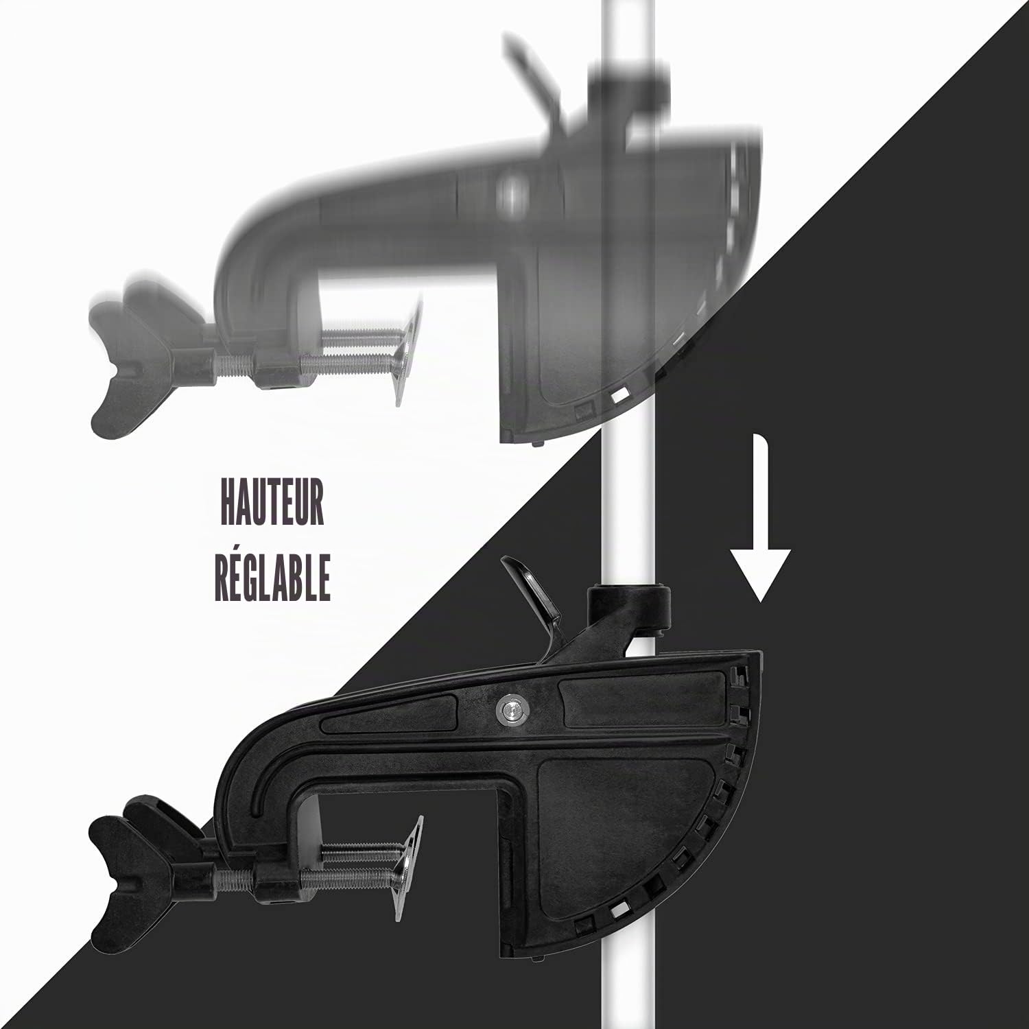 BOUDECH® Kuze 60 Moteur Hors-Bord Électrique 696 W pour Canot et Bateau Pneumatique – Hélice Blanche 3 Pales – Moteur de Traîne Silencieux