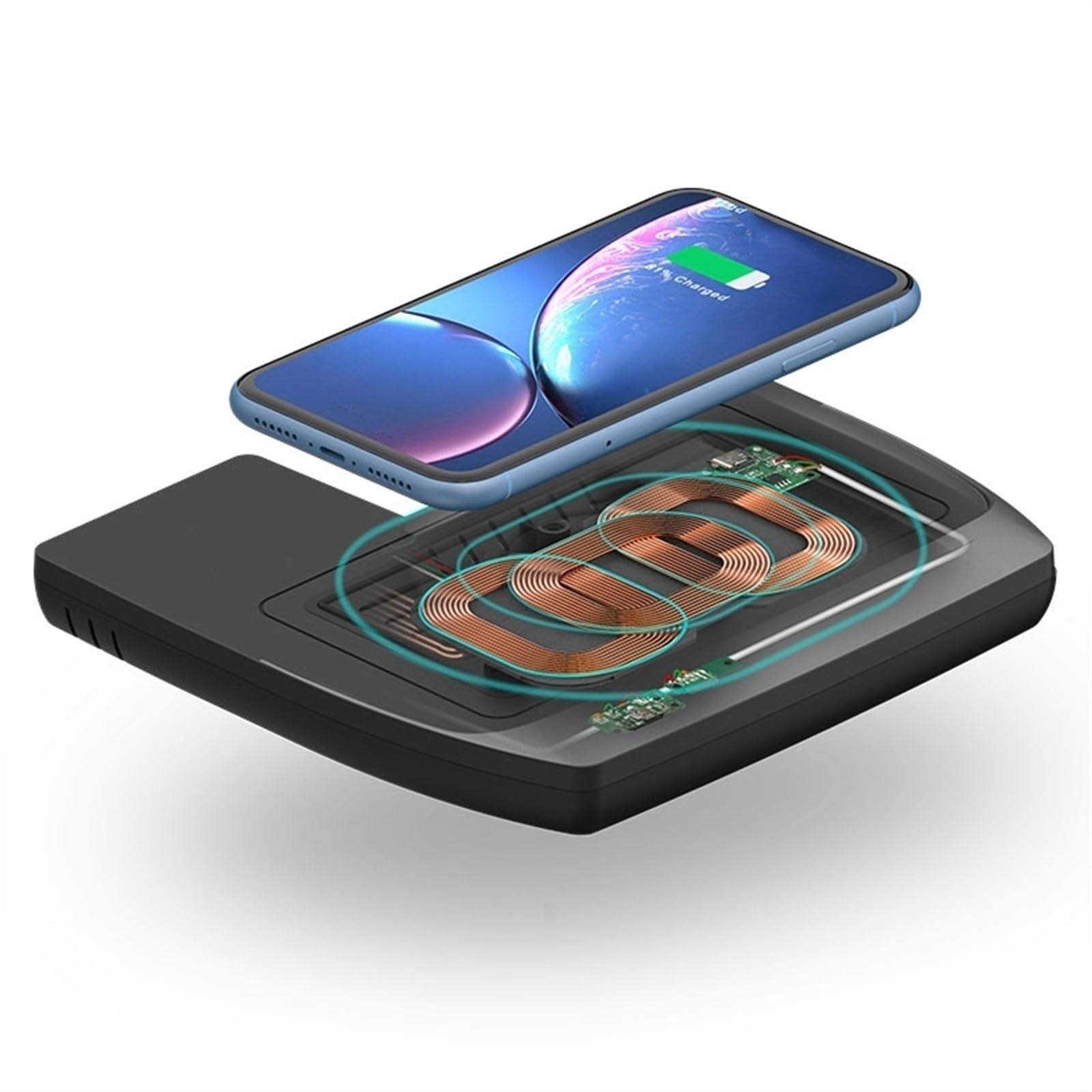 Ładowarka samochodowa Qi Standardowa bezprzewodowa ładowarka 10 W Android 7,5 W IOS Szybkie ładowanie 2016 2017 2018 2019, do Bezprzewodowa ładowarka samochodowa