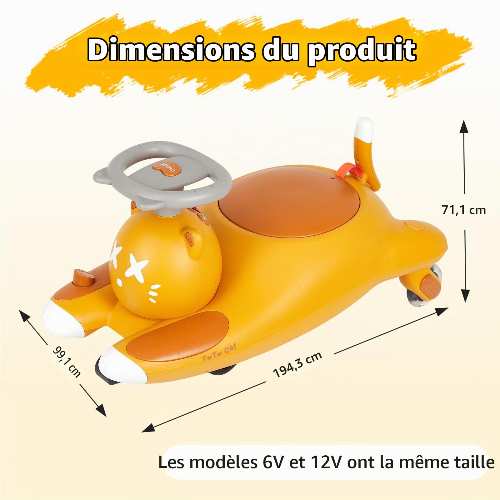 Voiture Électrique Enfants, 2 en 1 Voiture électrique Enfant, Anti-Bascule,12V Batterie, 2 Vitesses, Bluetooth, Roues Clignotantes, Chargeur USB, Ergonomique, Cadeau Enfants à Partir De 3 Ans, 68 kg.