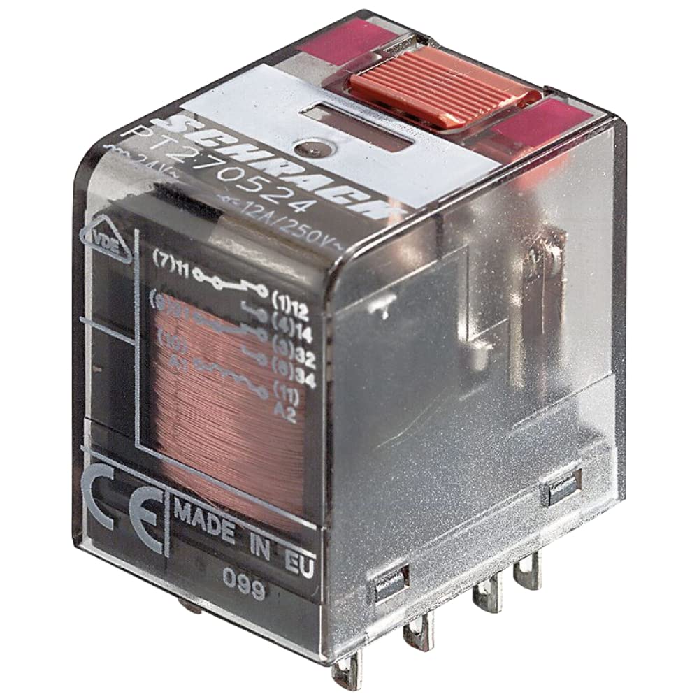 Leistungsrelais PT570012, 12 VDC, 4PDT, 6 A, einschaltbar, PT-Serie - TE Connectivity Schrack 8-1419111-0