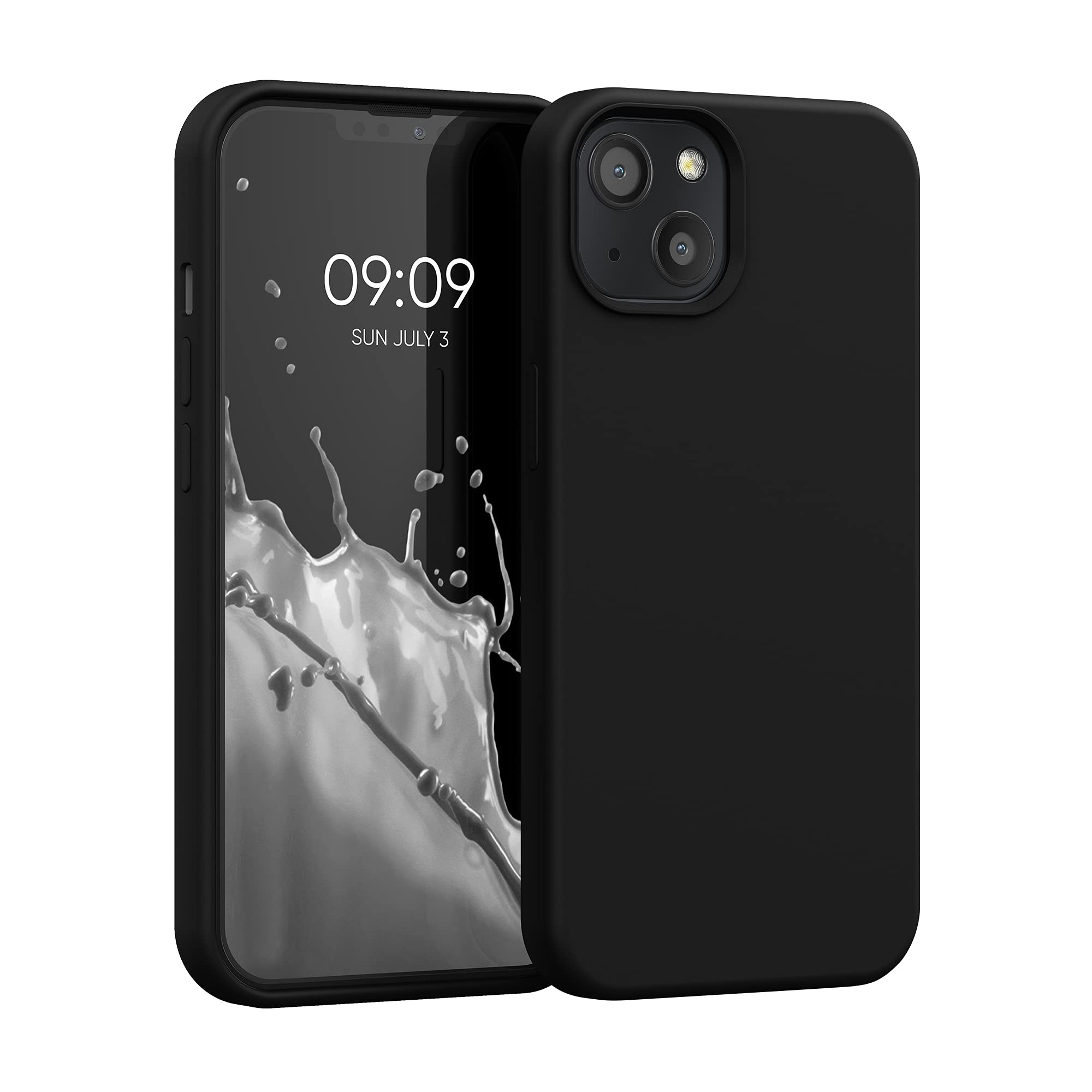 kwmobile Custodia Compatibile con Apple iPhone 13 - Cover Silicone TPU - Protezione Posteriore - Travel & Explore argento/trasparente