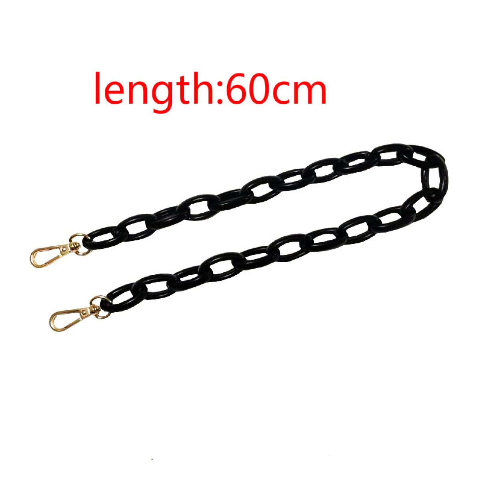 Cadenas para Bolsos, Asa Monedero Cadena Mujer Correas De Hombro Bolsos Accesorios(Black,120)