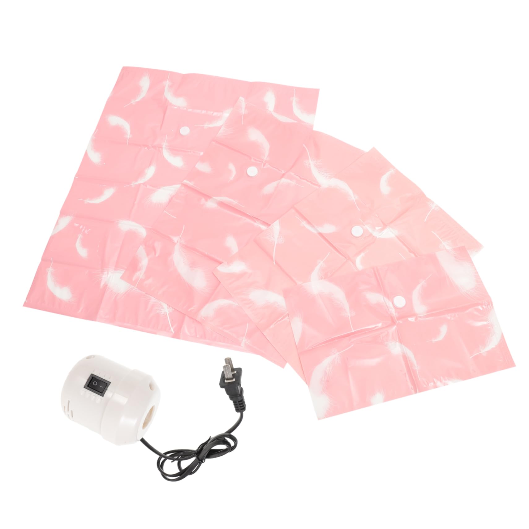 Ciieeo Bolsa de Compresión al Vacío para Edredones y Ropa de Cama Color Rosa, Plegable y Fácil de Transportar, Material Pa Pe Adecuado para Organizar el Hogar