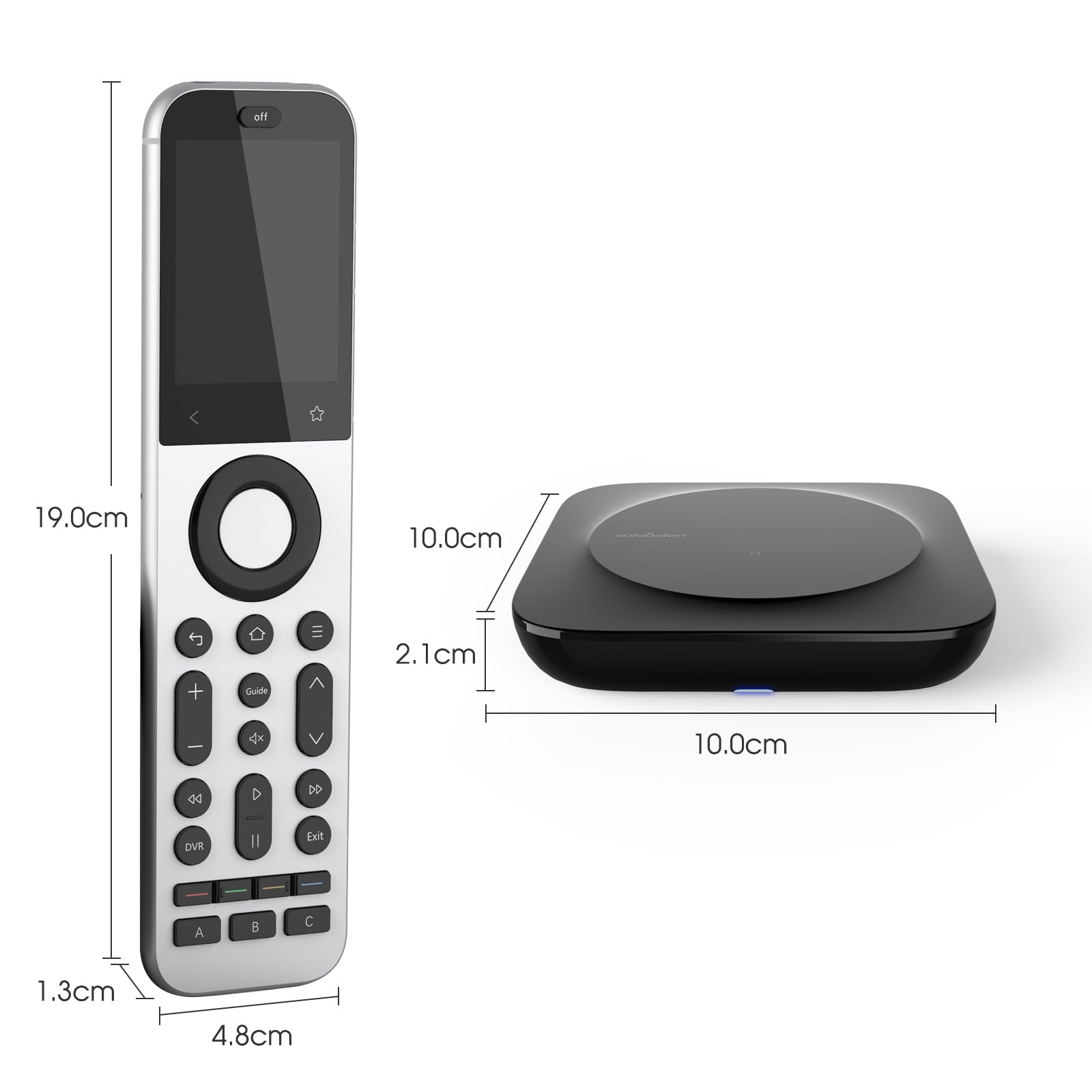 SofaBaton X2 Universal Fernbedienung mit Hub und Ladestation | Touchscreen, Anpassbare EIN-Tasten-Bedienung Steuern, Steuern Sie bis zu 60 IR-/Bluetooth-/WLAN-Geräte