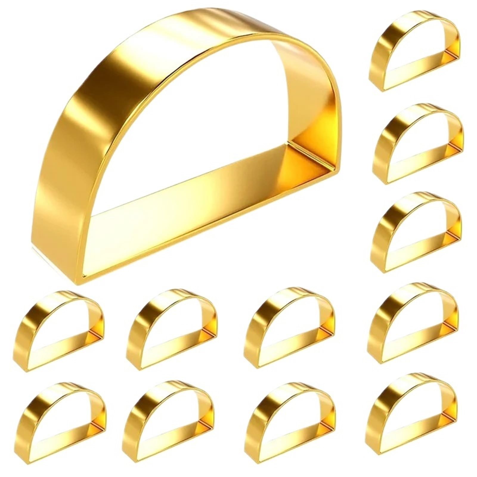 Edvkrgqx Gold Table Decor Napkin Rings, Napkin Rings 12Pcs Multicolor For Valentine, Mother's, Thanksgiving, Xmas, Anniv. Dinners
