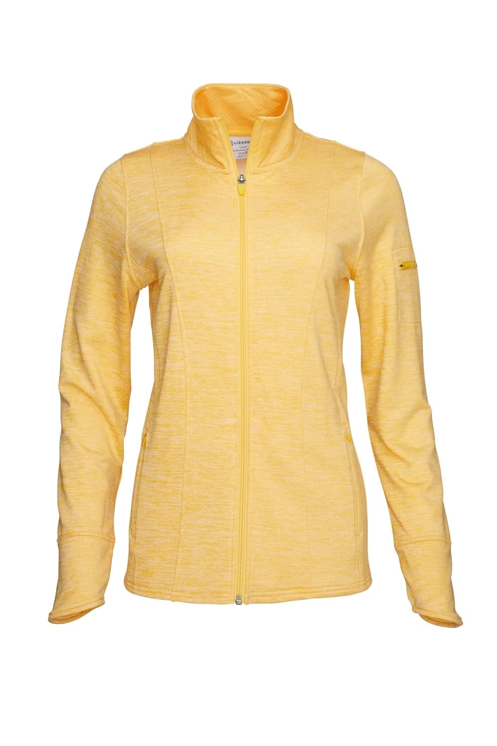 LizardHead Ladies Acadia Hoodless Full Zip Jacket with UPF 40 sun protection (US, Alpha, Small, Regular, Regular, Yellow)