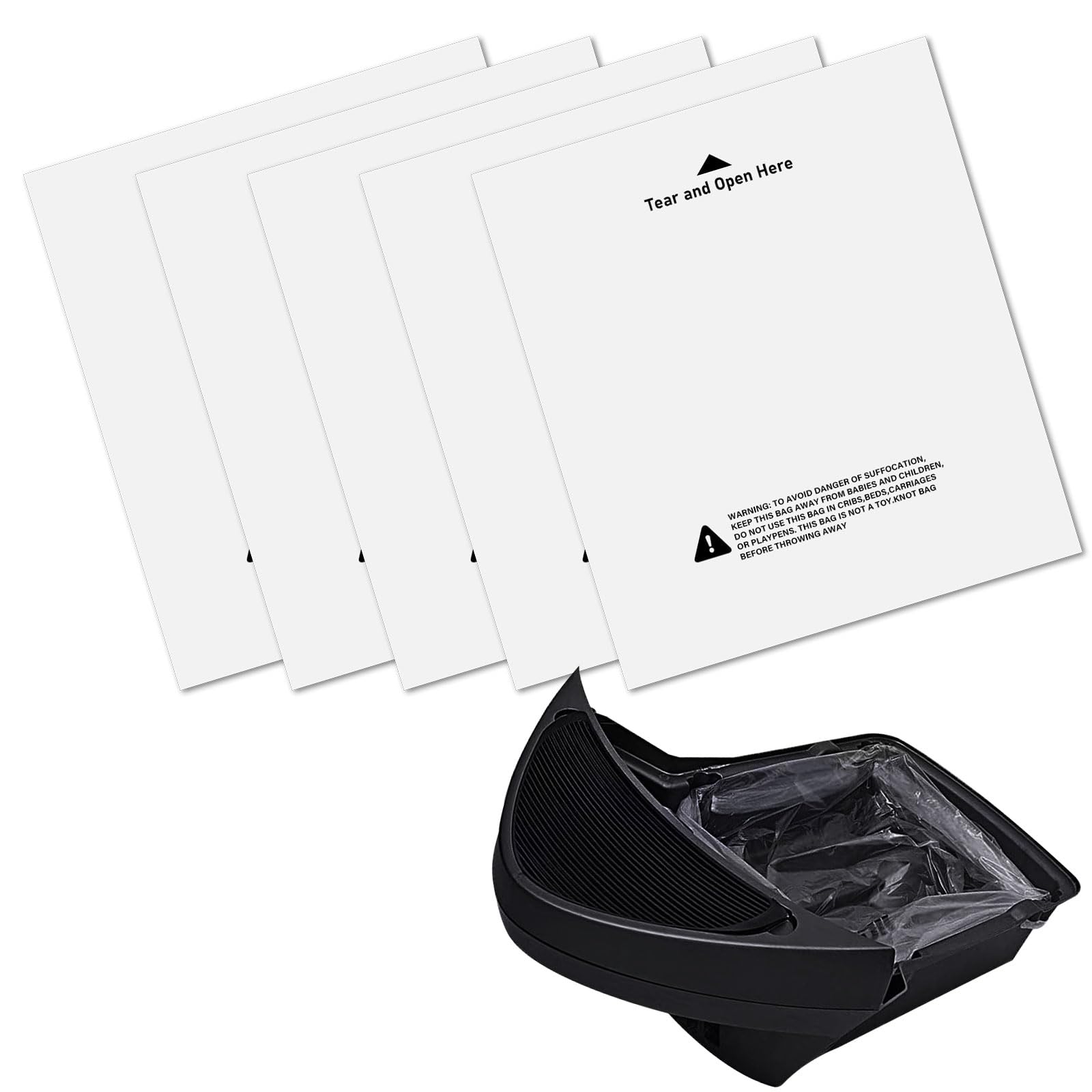 150 Pack Waste Drawer Liners Compatible with All Litter Box Robot Models, 9-11 Gallons Litter Box Liners