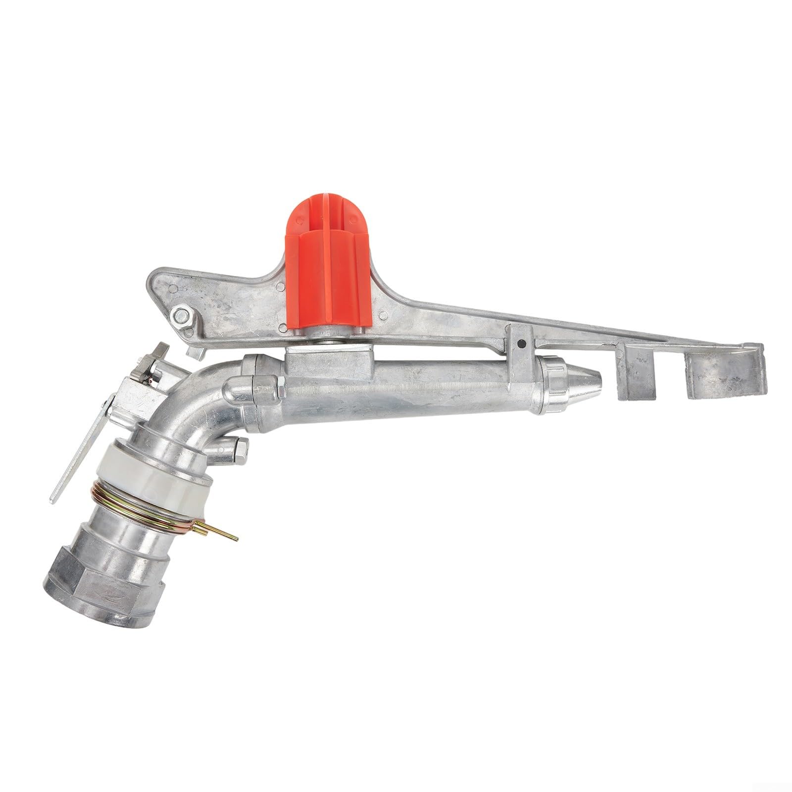Aspersor de riego de gran cobertura con rosca hembra, boquilla de riego de aleación de zinc ajustable de 0 a 360 grados para granja, jardín, césped, pastizal, radio de pulverización de 130