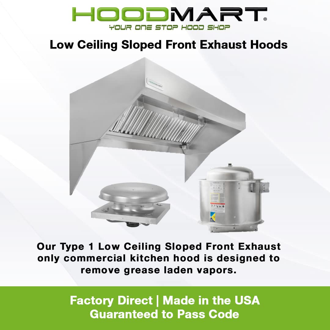 Amazon.com: HOODMART 11' Low Ceiling Sloped Front Hood