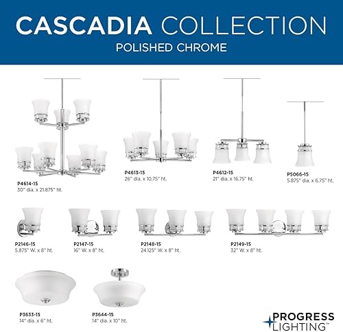 Miniatura 9 de Progress Lighting Alexa Collection 1 luz de lino grabado en níquel cepillado con borde transparente de cristal moderno mini-colgante