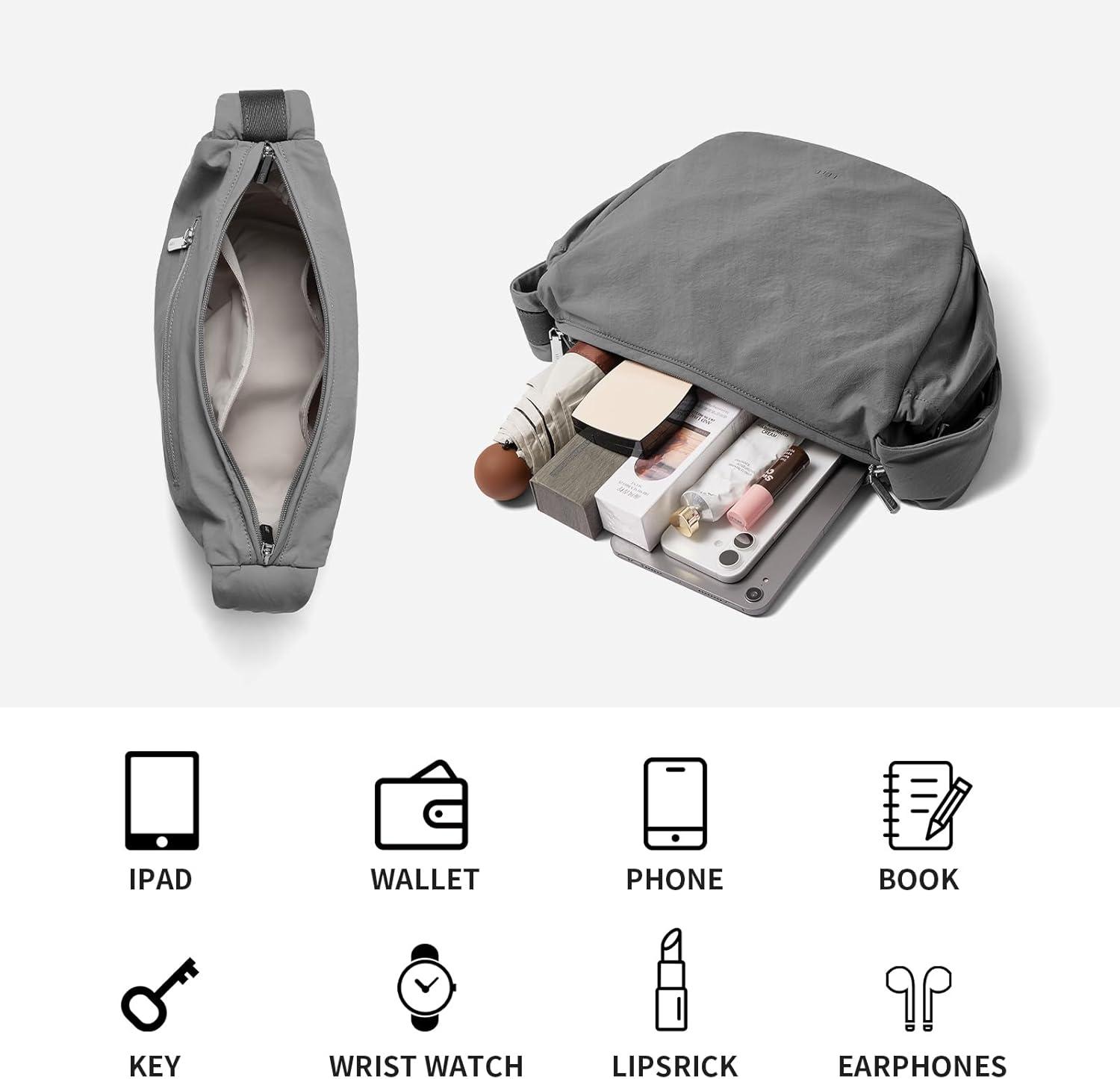 Premium Nylon Crossbody Purse For Women, Anti-Theft Medium Crossbody Bag, Women's Shoulder Handbag Travel Casual Work - Image 6