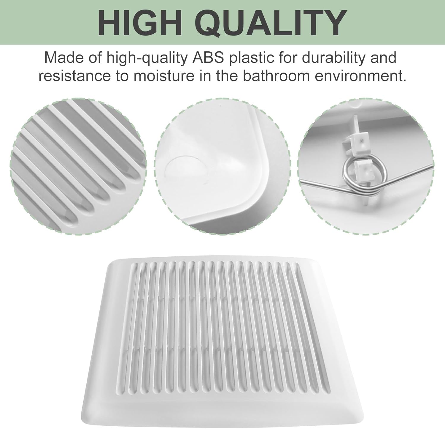 FGR300 Bathroom Grille Cover for Broan-NuTone Roomside Series Bathroom Ventilation Fan, Replacement part FGR300