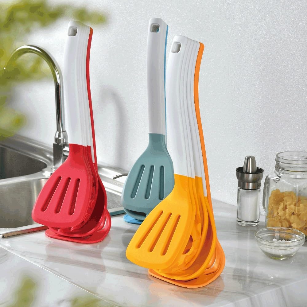 Set di Utensili da Cucina, Cucchiaio da zuppa Resistente al Calore, Pennello, mestolo, spatola in Silicone Antiaderente, Cucchiaio, Utensili da Cucina(3-Pack)