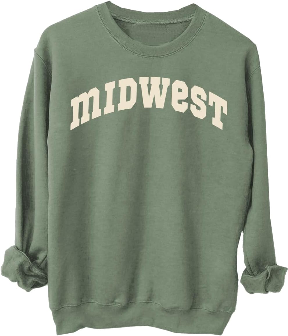 Studio 9Thirty3 Unisex Midwest Trendy Comfy Crewneck Sweatshirt