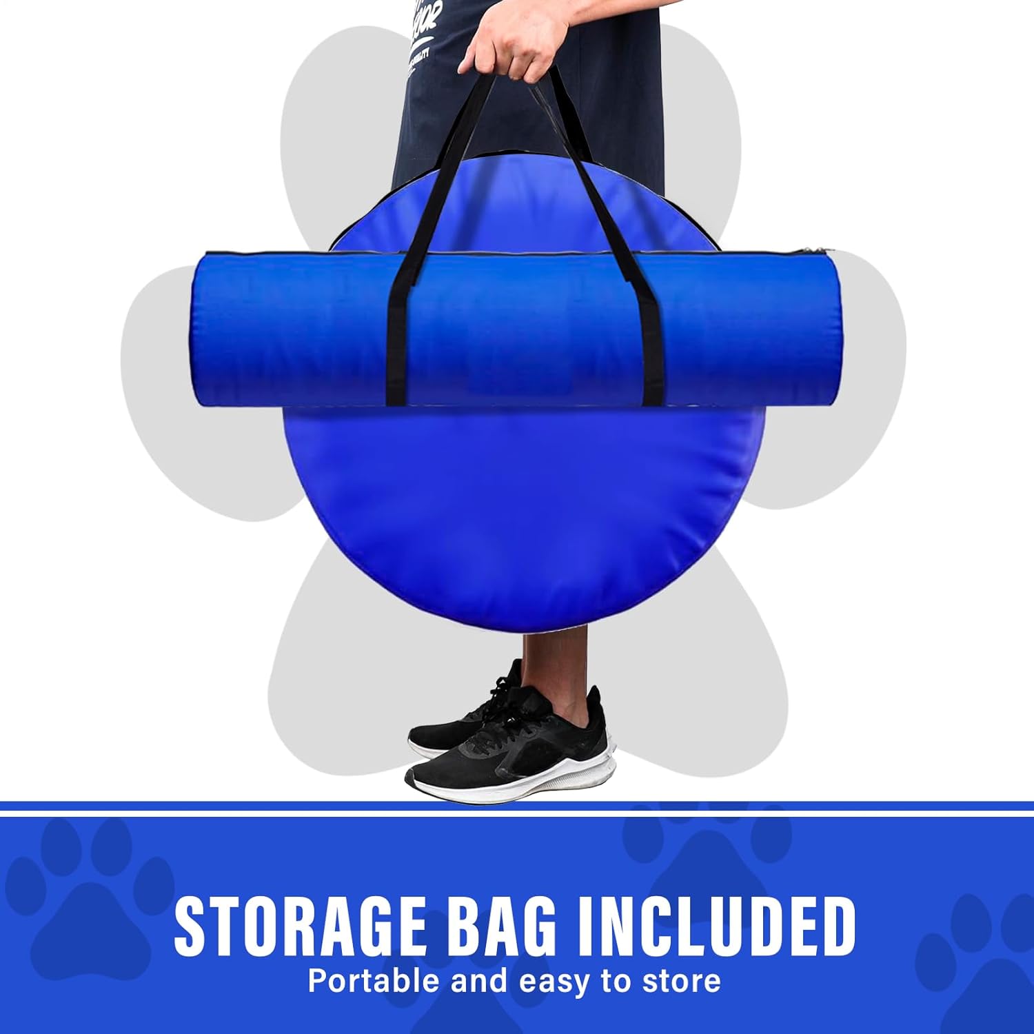 Dog Agility Training Equipment, Dog Agility Course Backyard Set Includes 2 Adjustable High Hurdle, 6 Weave Poles, 2 Tunnels, Jump Ring, Pause Box, Folding Bowl, Snack Bag, Balls, Whistle, Carry Bag