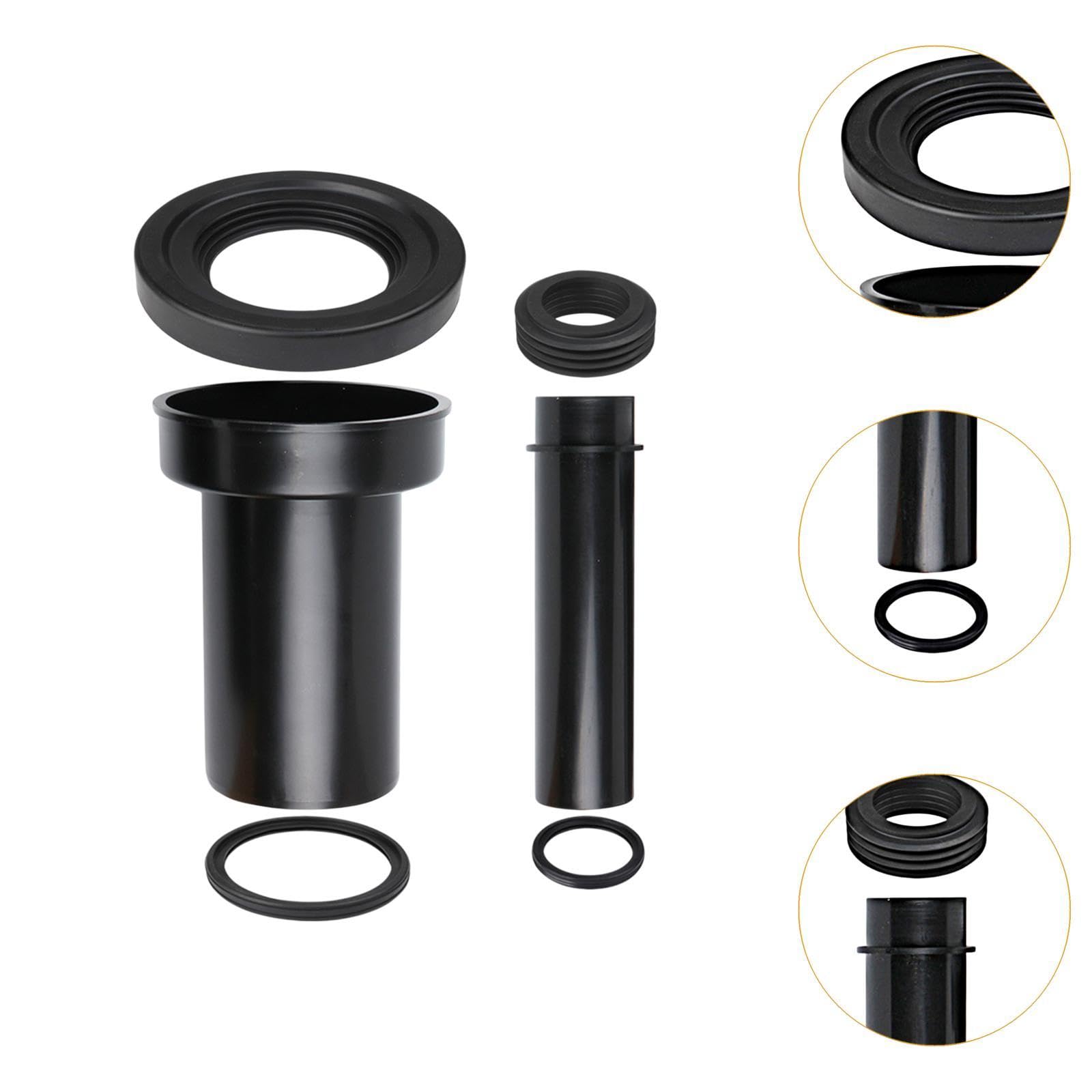 predolo Toilet Drain Pipe Set Abflussrohr für Wandmontierte Toilette Gummidichtung Verdecktes Spülrohr Ersatzteile für Badezimmer Hausinstallation, Typ A