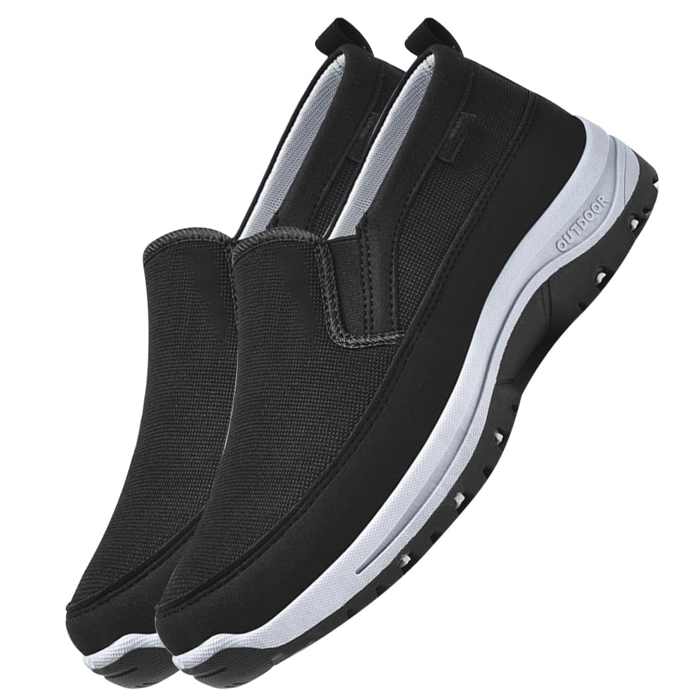Zapatillas Hombre Zapatos para Caminar Suaves y Flexibles Zapatos Ajustables con Cierre de Zapatos ortopédicos para Hombre