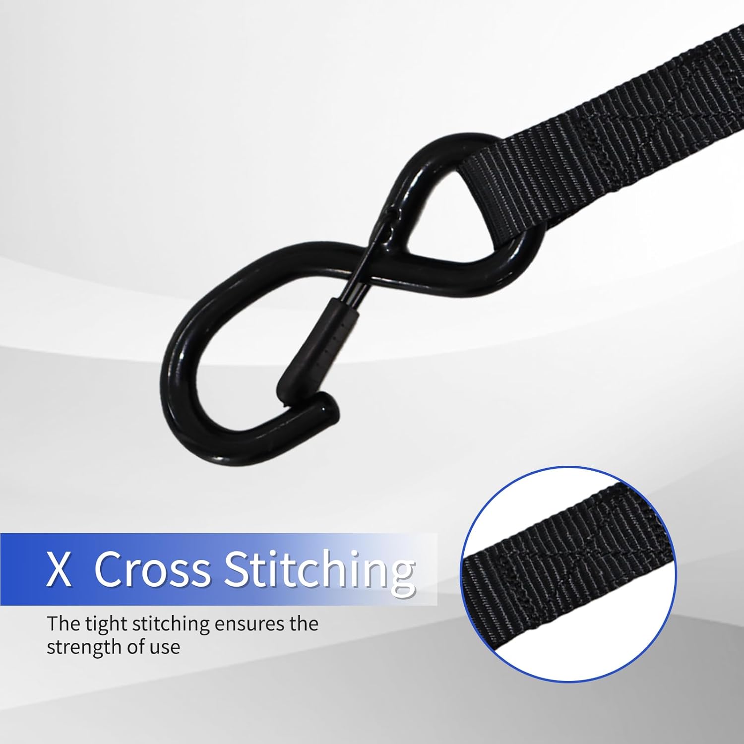 Ratchet Straps 4 Pack - 2,200 Lbs Break Strength 1 in x 15 Ft Medium Duty Ratchet Tie Down Straps with S Hooks Set for Truck, Cargo Van, Trailer, Motorcycle (Black) - Image 4