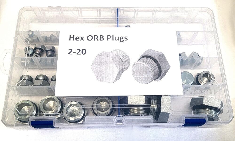 Generic AF KIT-ORB-HEX - O-Ring Boss Cap & Plug Kit - 44 Piece
