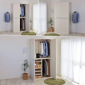 おしゃれ★自由に組み立て★収納★ワードローブ★ホワイト★パネル50枚★中古 sr-stw034-nn01.jpg