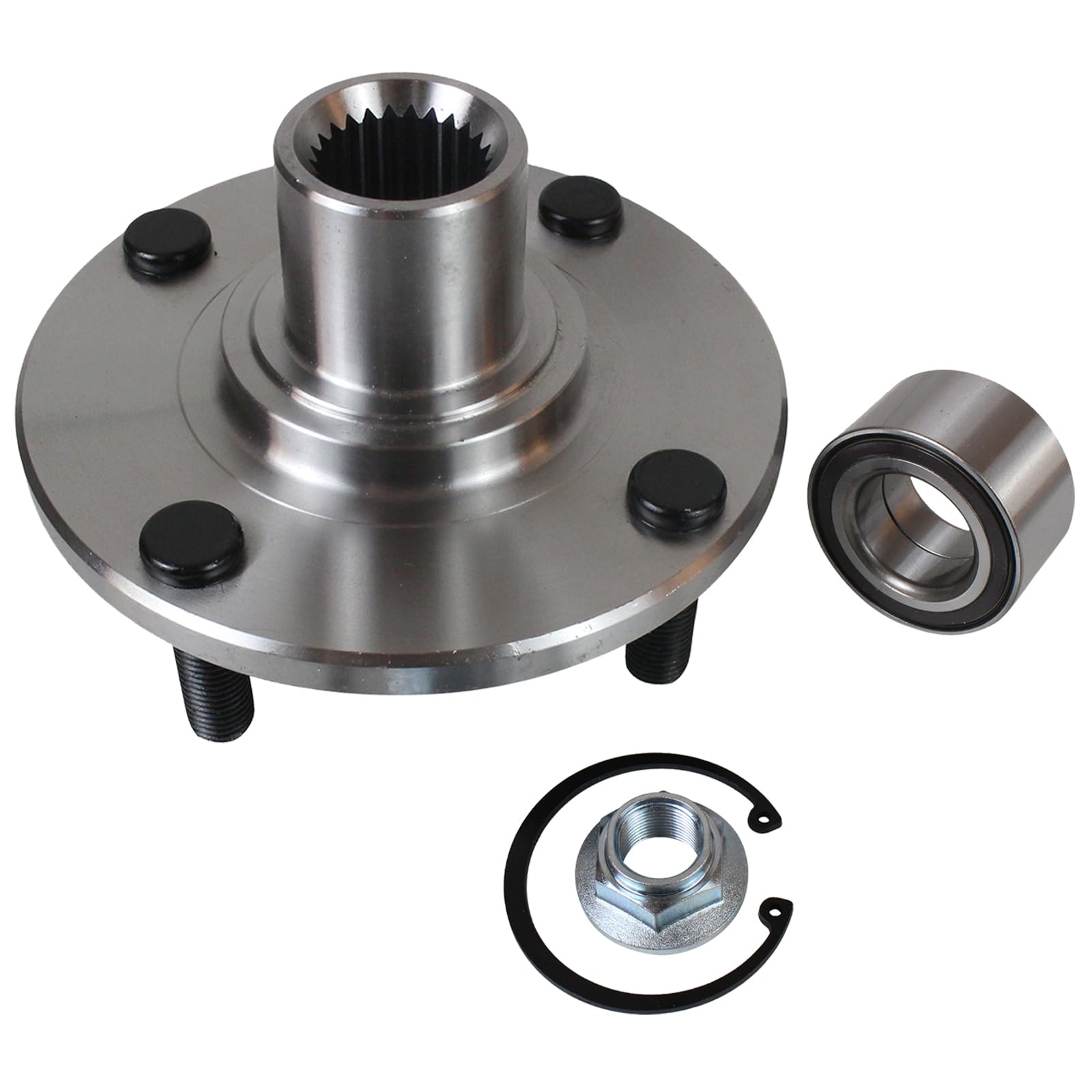 Autoround 518510 Front Wheel Bearing and Hub Assembly Kit Fit for Ford Focus 2000-2011, 4-Lug