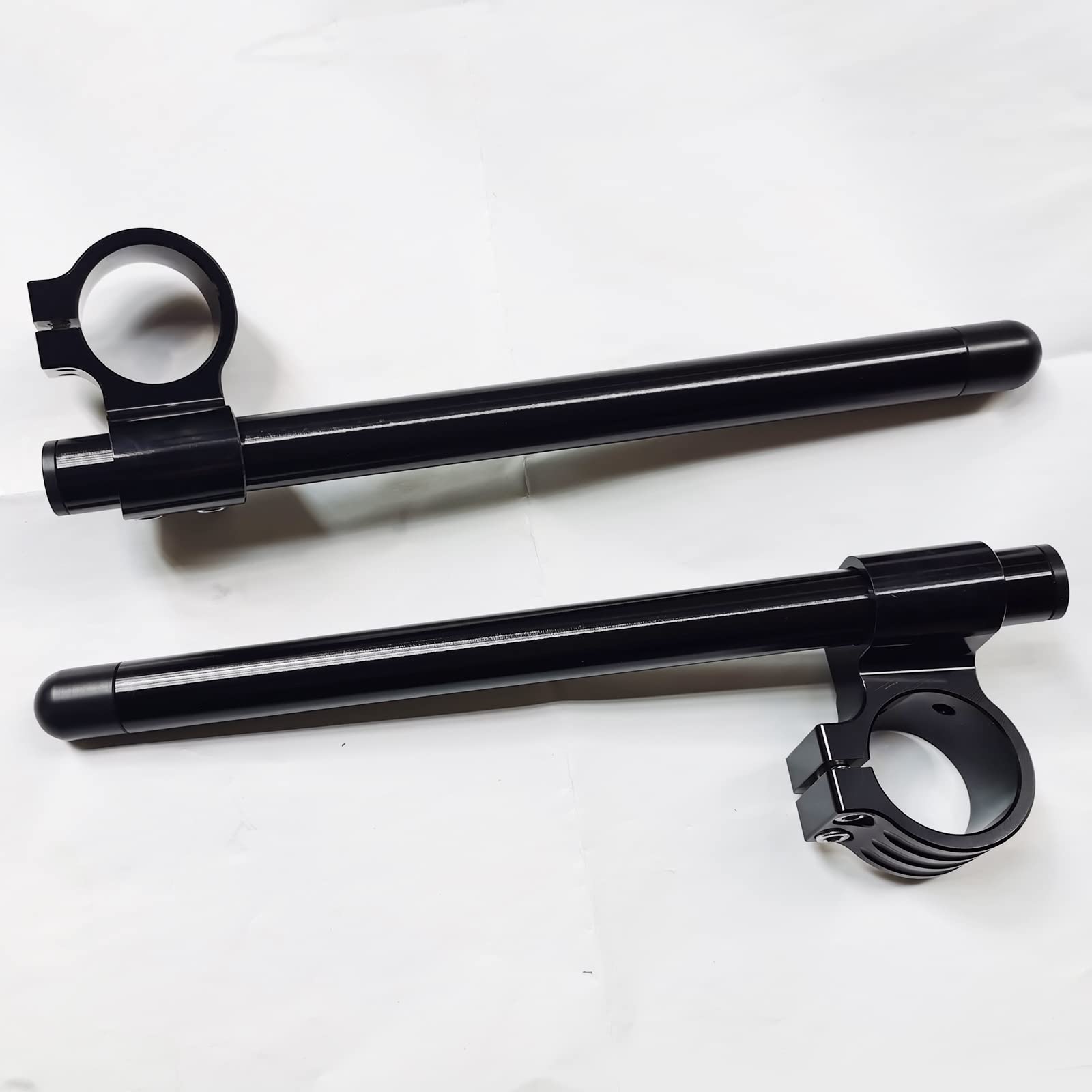 Guidon de 45 mm à clipser, élévation de 2,5 cm, adapté pour tube de fourche de 45 mm, tiges de moto de 2,2 cm, CNC Noir
