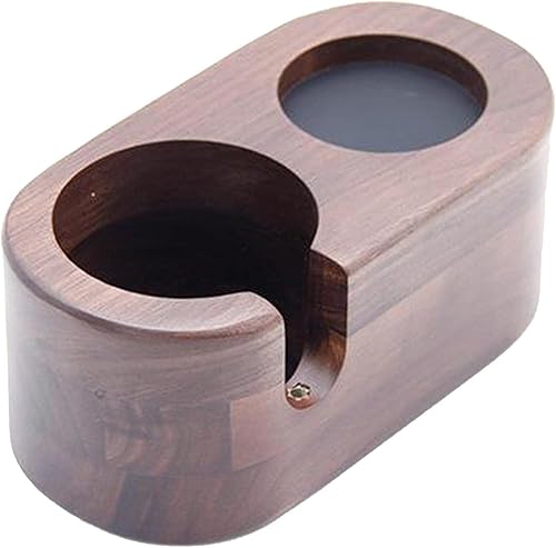 Miniatura 6 de homozy Soporte para filtro de café, soporte de madera para expreso, 2 agujeros, 2.283 in