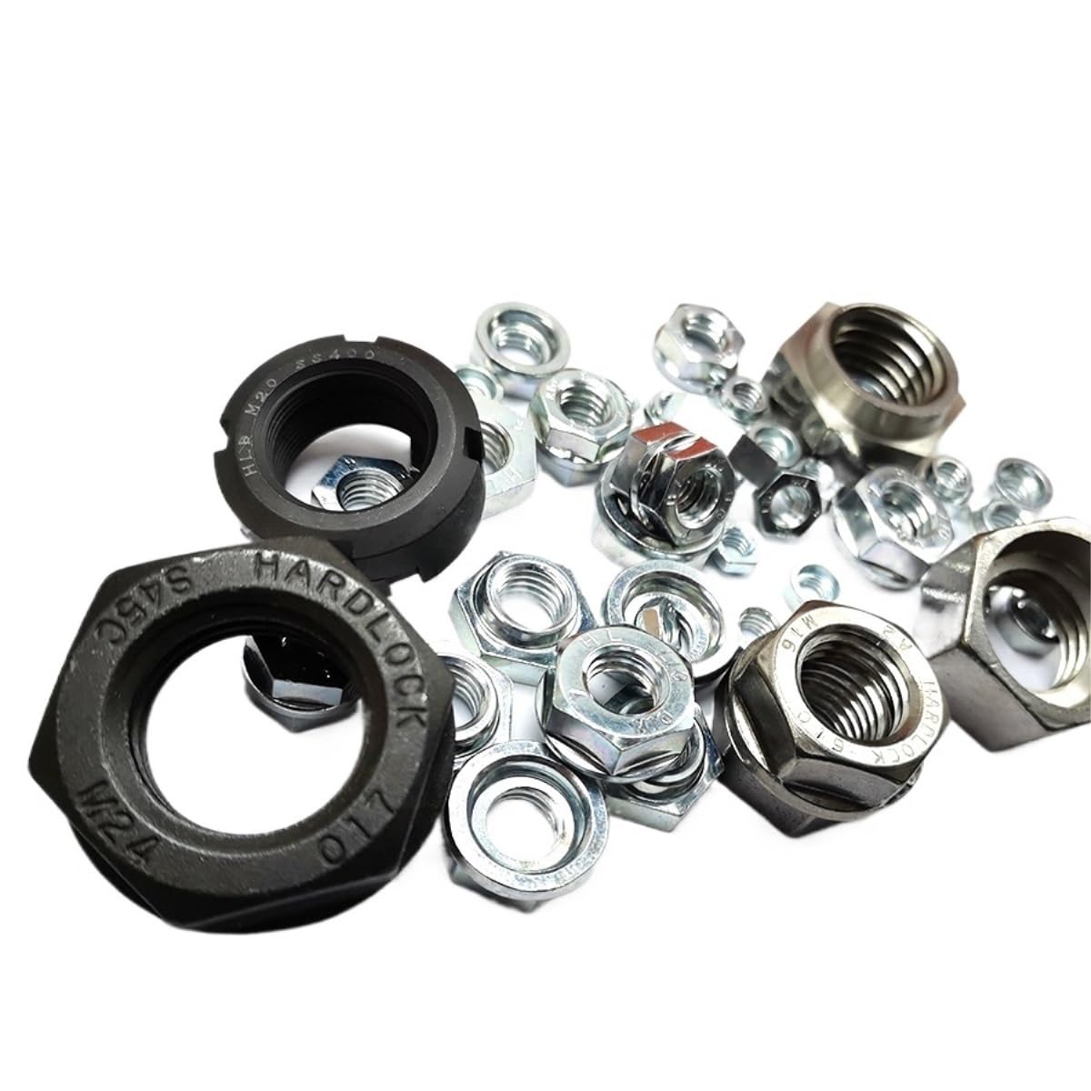 Tuerca de seguridad autoblocante de acero inoxidable 304, sujetadores con bloqueo de rosca, B060(M18-2 pieces)