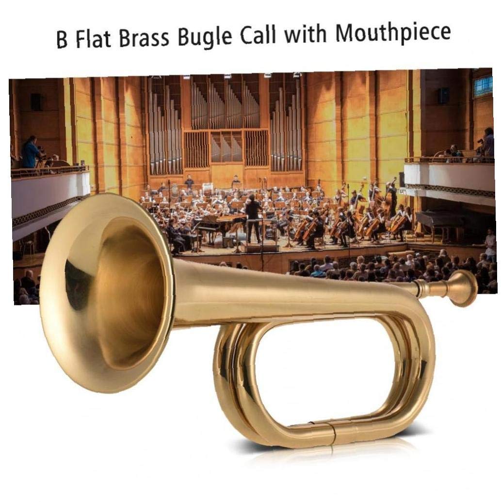 B Flat Bugle Call Trompete Kavallerie Horn Messing Bugle Instrument Mundstück Für Schulband