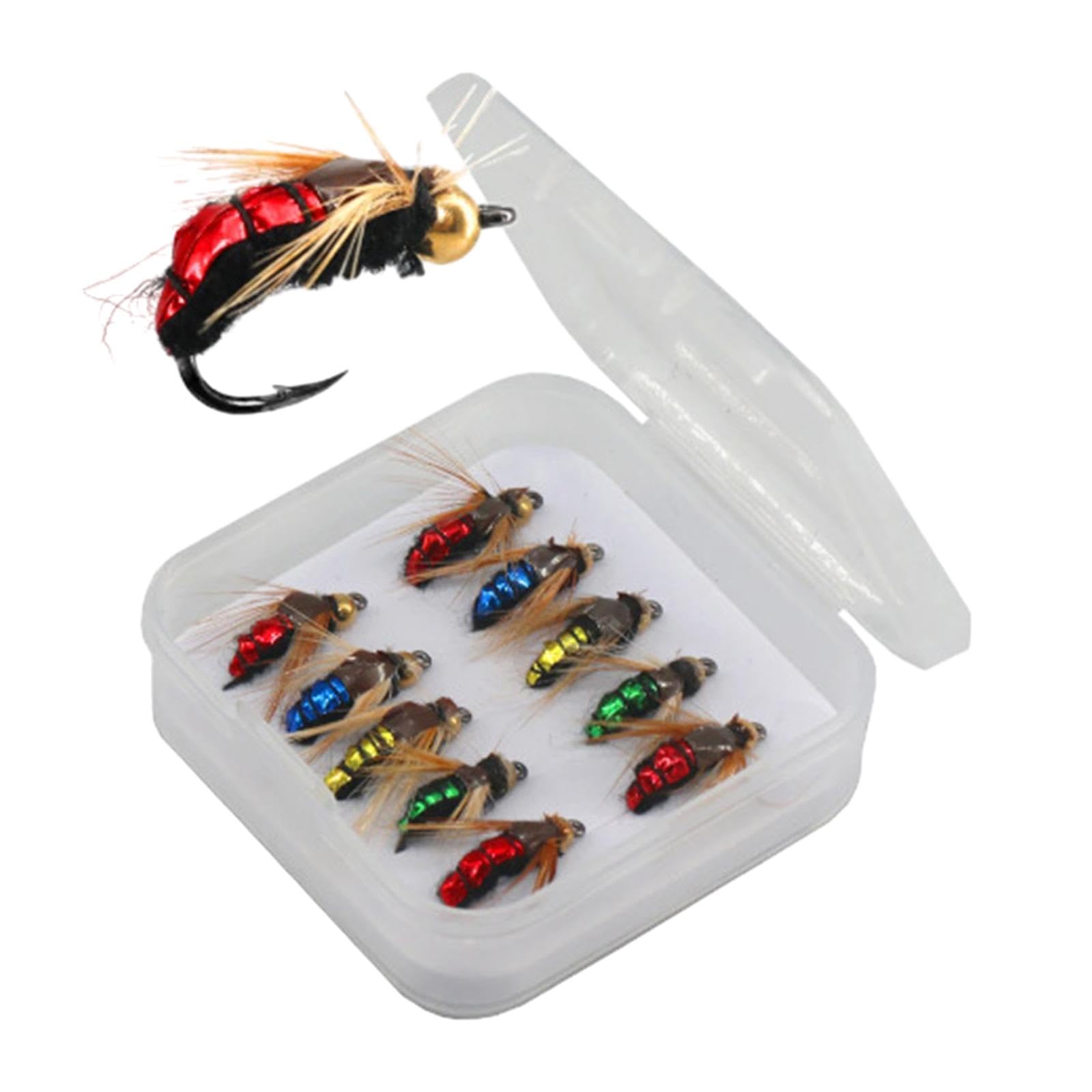 TRENDYNEST 10Pcs Fly Fishing Flies Fly Fishing Lures for Sea Fishing Freshwater Sunfish | Crankbaits | Baits, Lures & Flies-image-30
