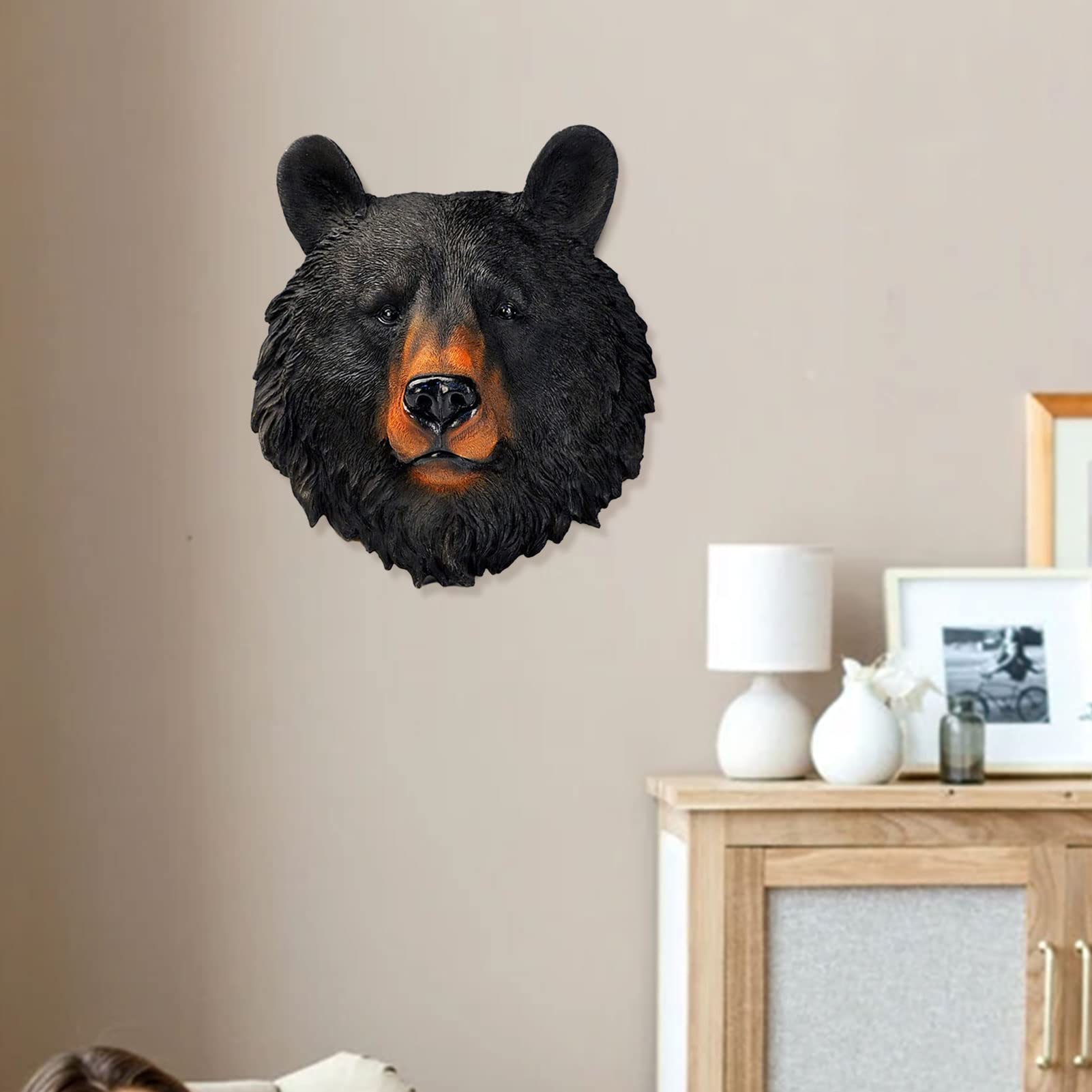 アニマルヘッド　壁掛け　熊 Amazon.co.jp: SAEYZ 3D動物の頭 壁掛け 樹脂 壁飾り インテリア飾り