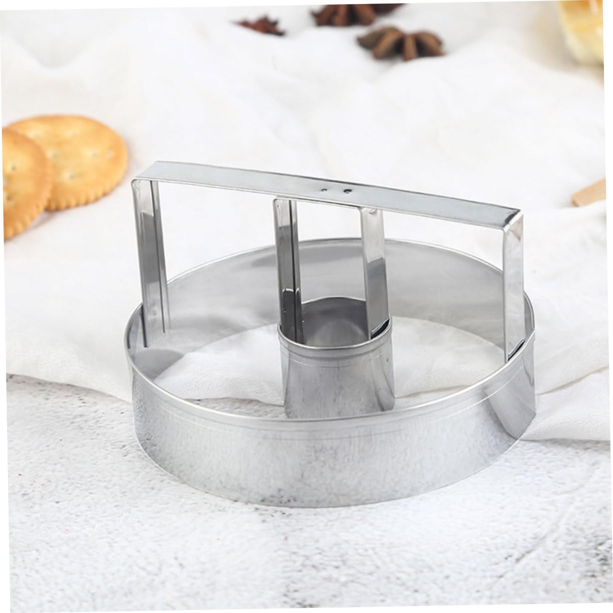 CIYODO 3pcs Stainless Steel Biscuit Molds Pressing Molds for Baking Cookies Easy to Baking Tools for Home Professional Use Silver Color