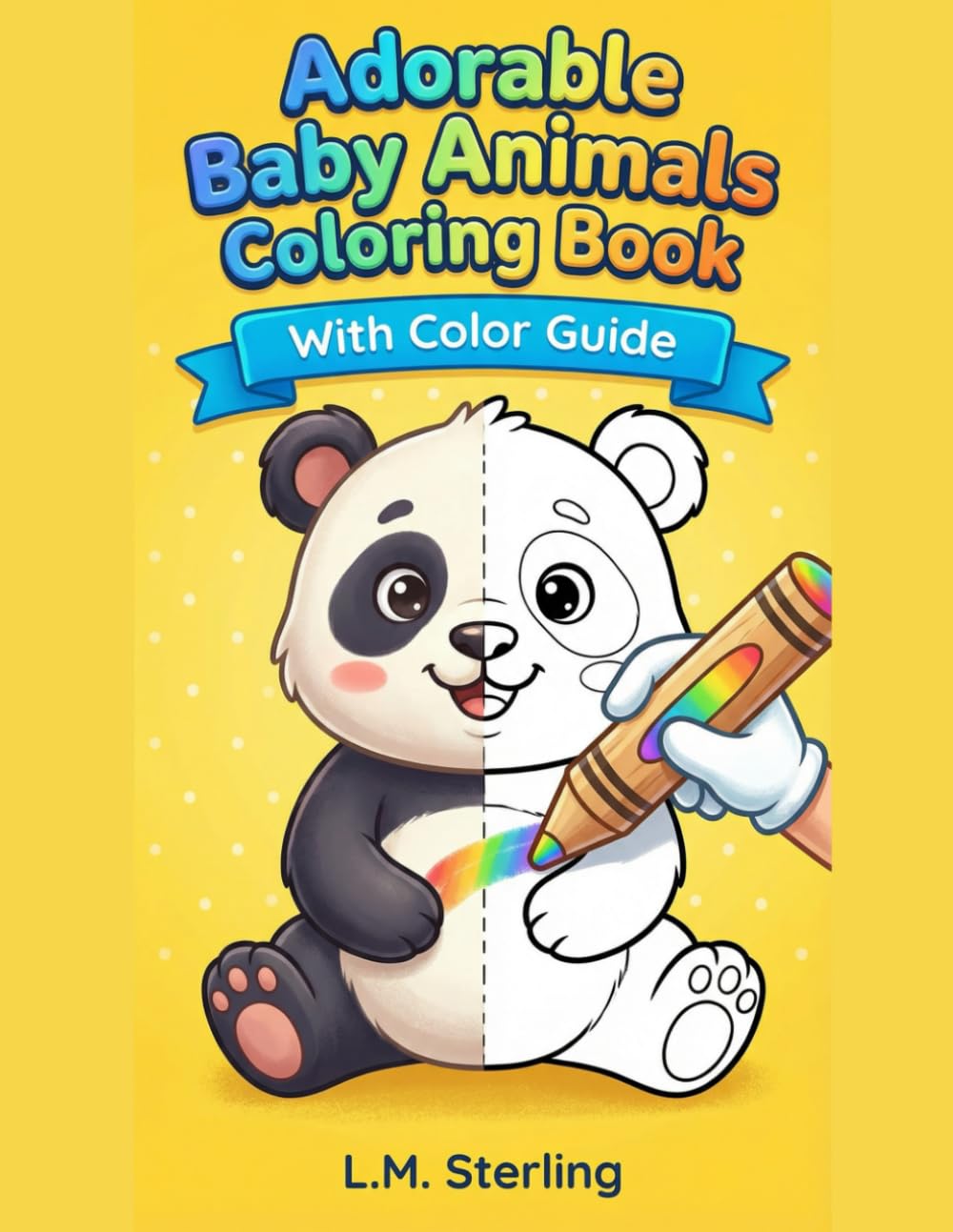 Adorable Baby Animals Coloring Book: With Color Guide