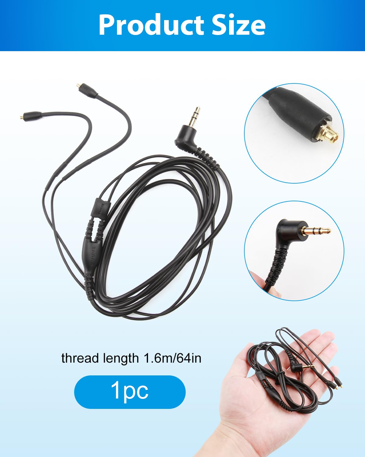 Amazon | SE215交換用取り外し可能イヤホンケーブル Shure SE315 SE425