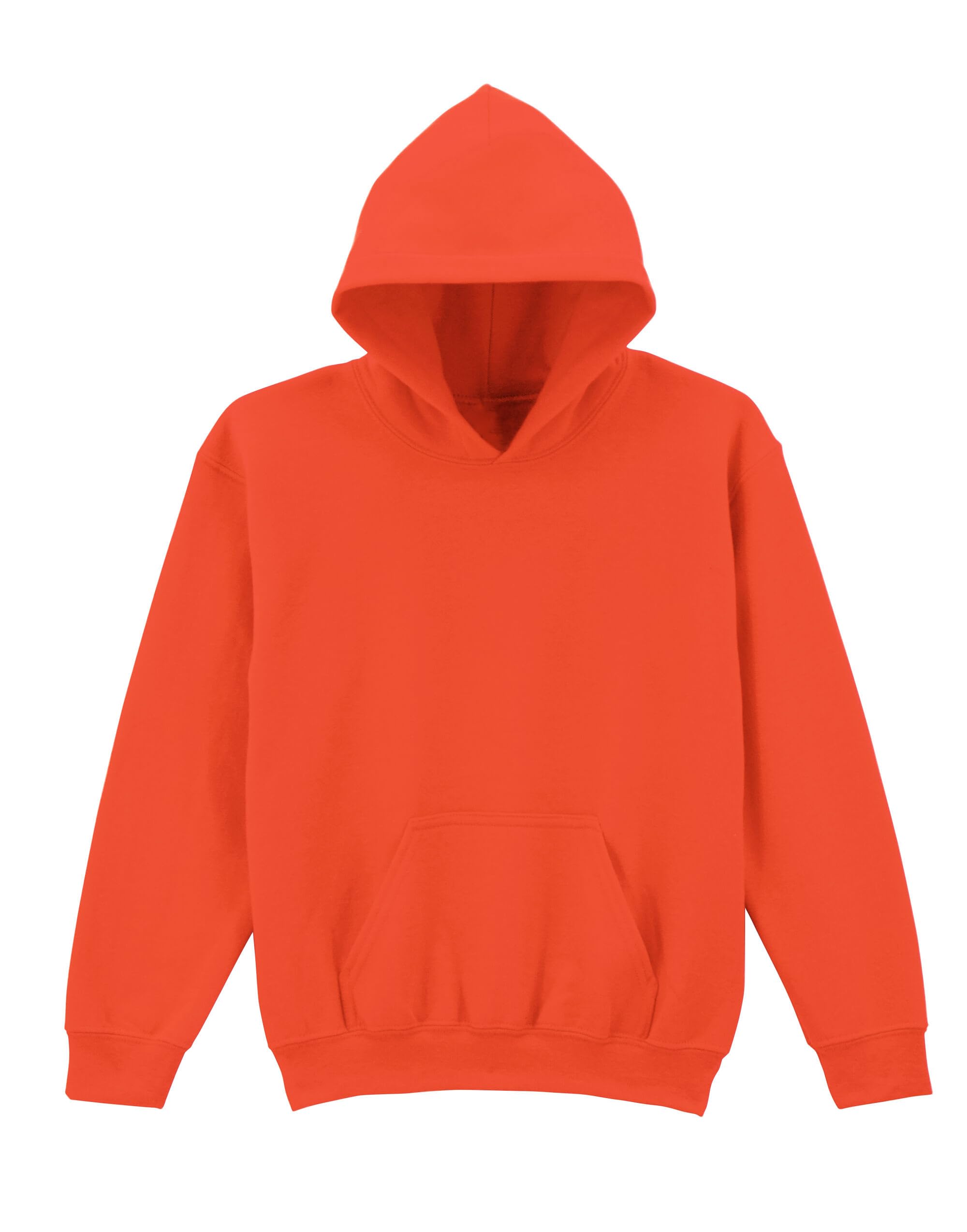 COOZO Kids Heavy Classic Blend Ribbed Hood Sweat - Orange - XL