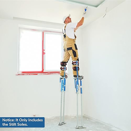 Miniatura 4 de Yescom Kit de reemplazo de suela de goma antideslizante para paneles de yeso con correas suaves para las piernas